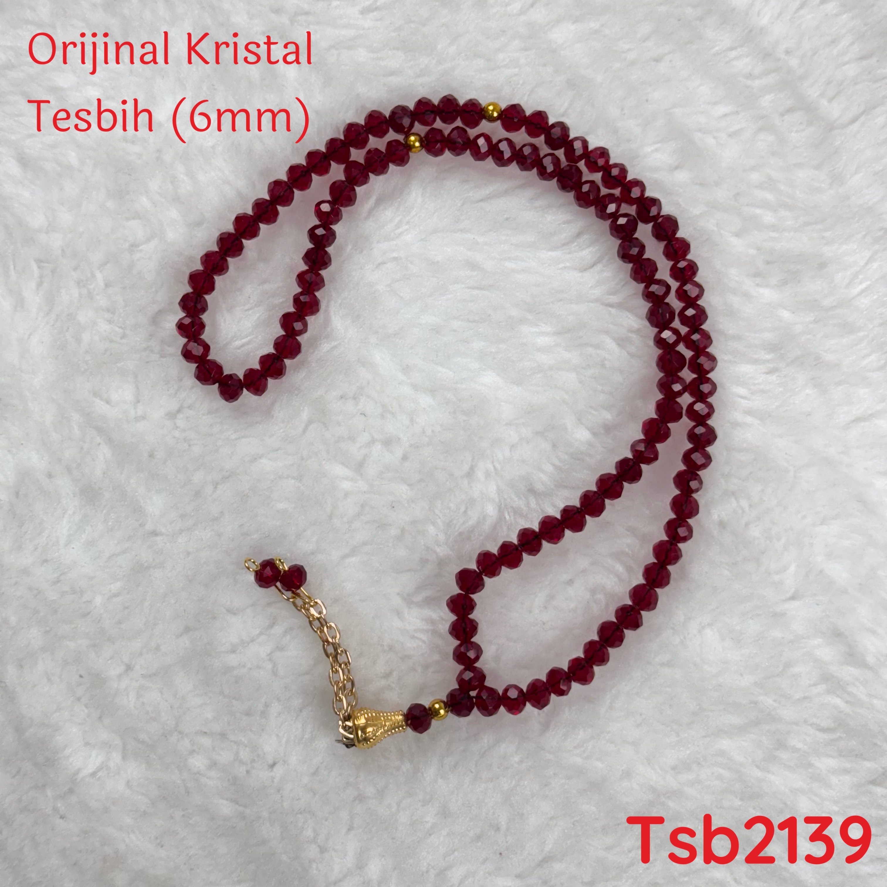 V-394 Orijinal Kristal Tesbih 6mm