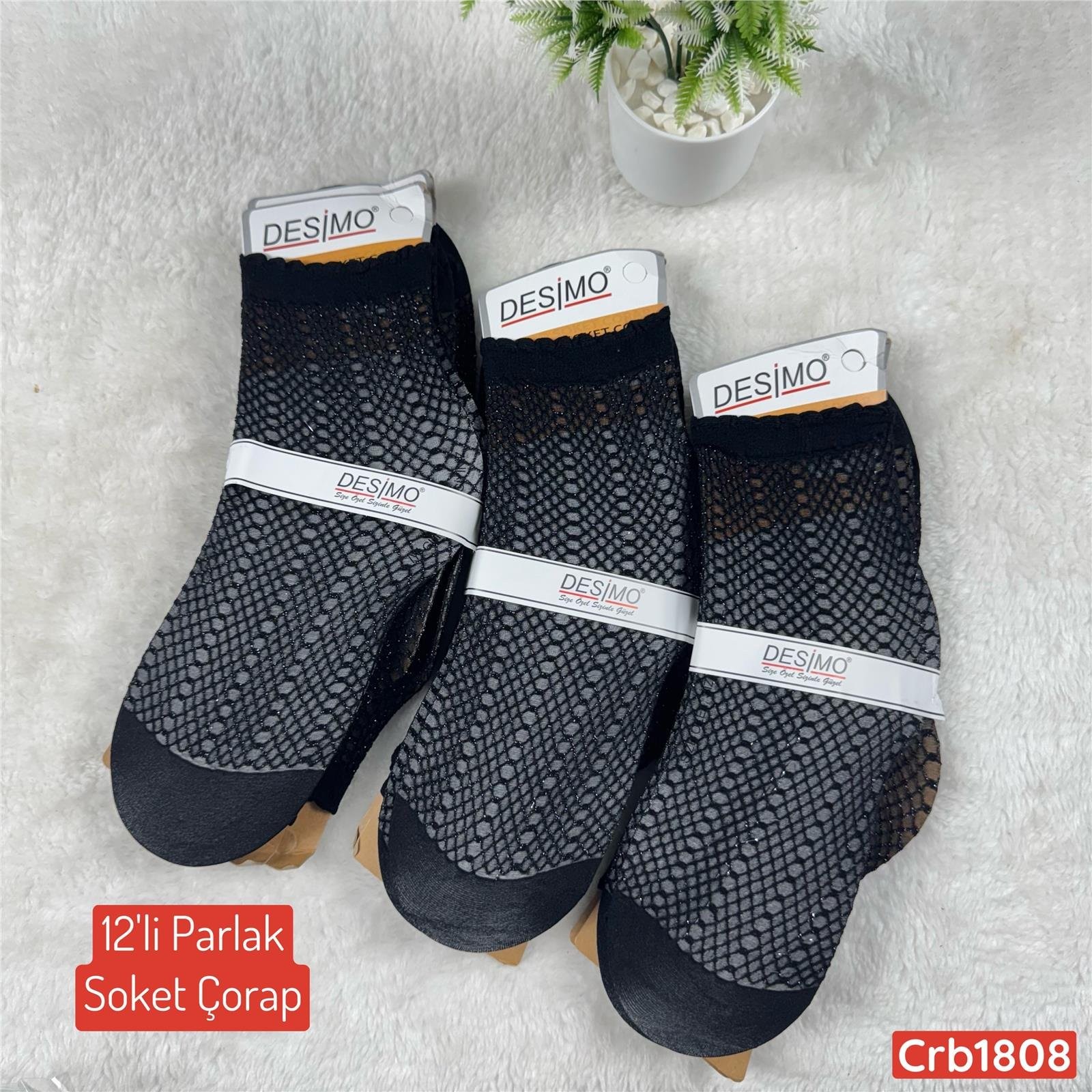 ZV-207 Parlak Soket Çorap 12 ADET