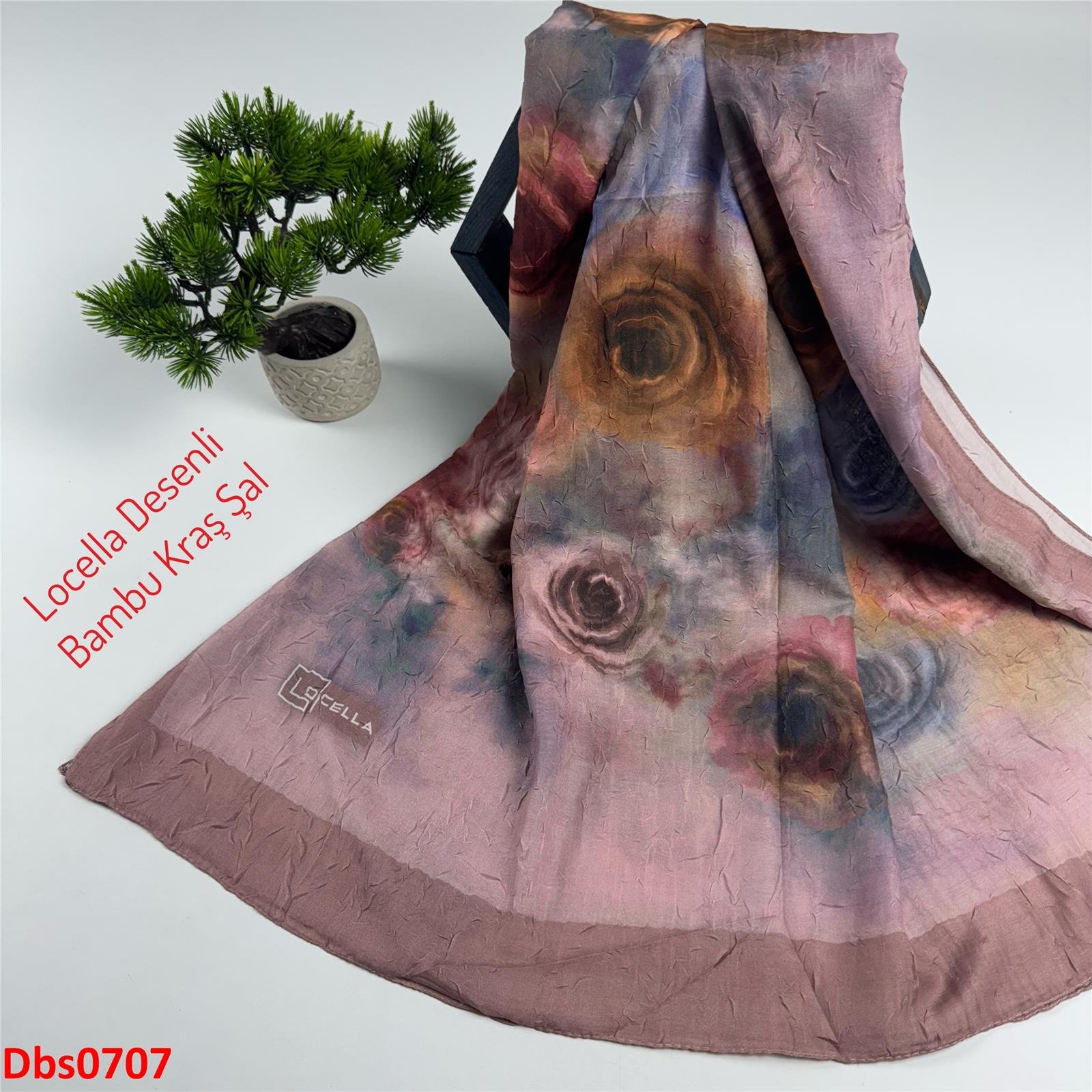 ZE-031 Locella Desenli Bambu Kraş Şal
