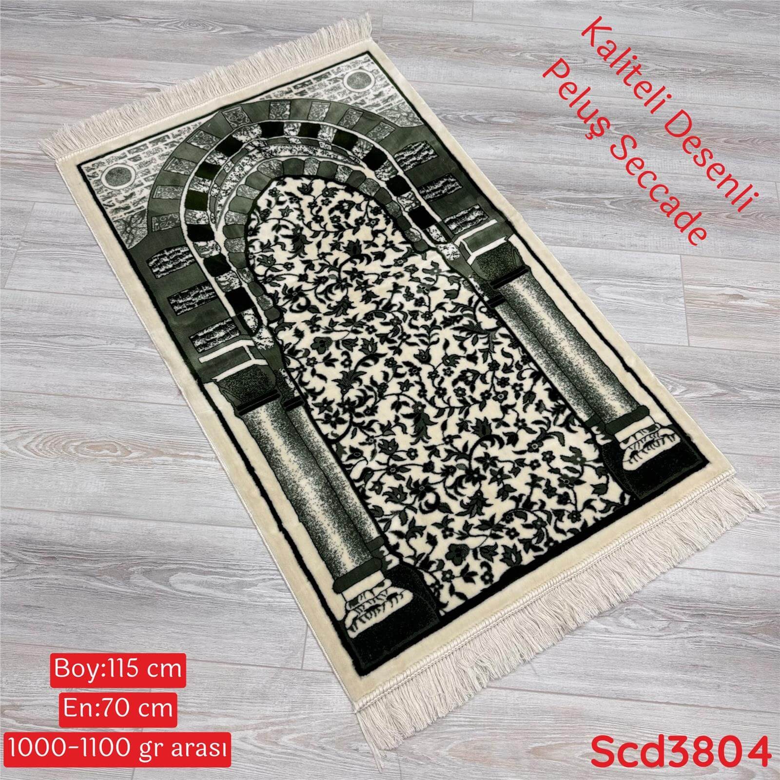 ZU-030 Kaliteli Desenli Peluş Seccade