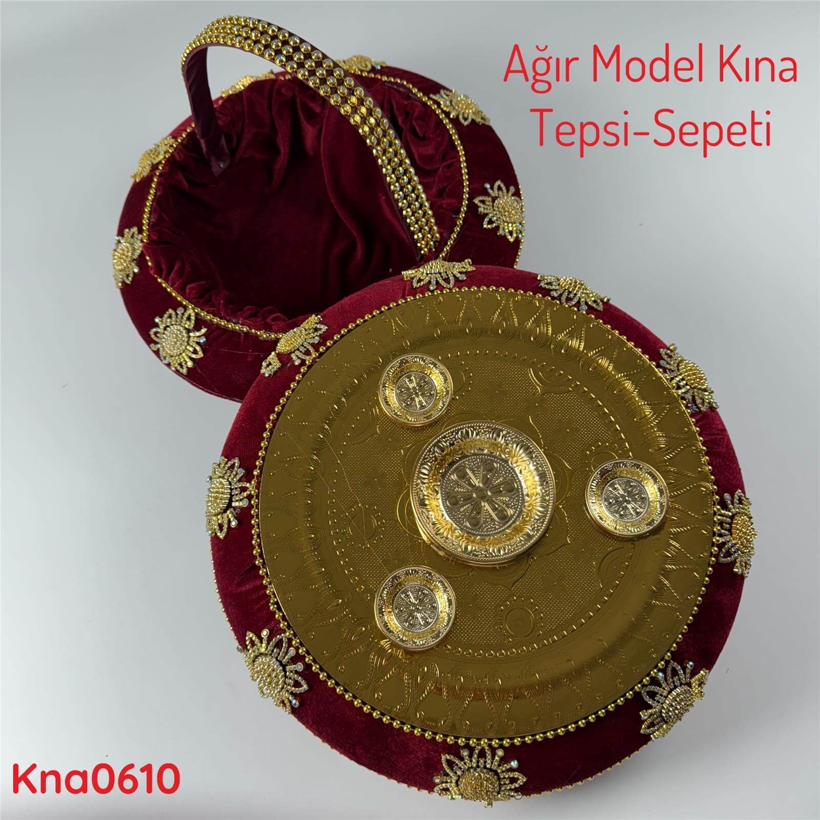 ZV-098 Ağır Model Kına Tepsi&Sepeti