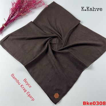 T-080 Beyce Bambu Kraş Eşarp