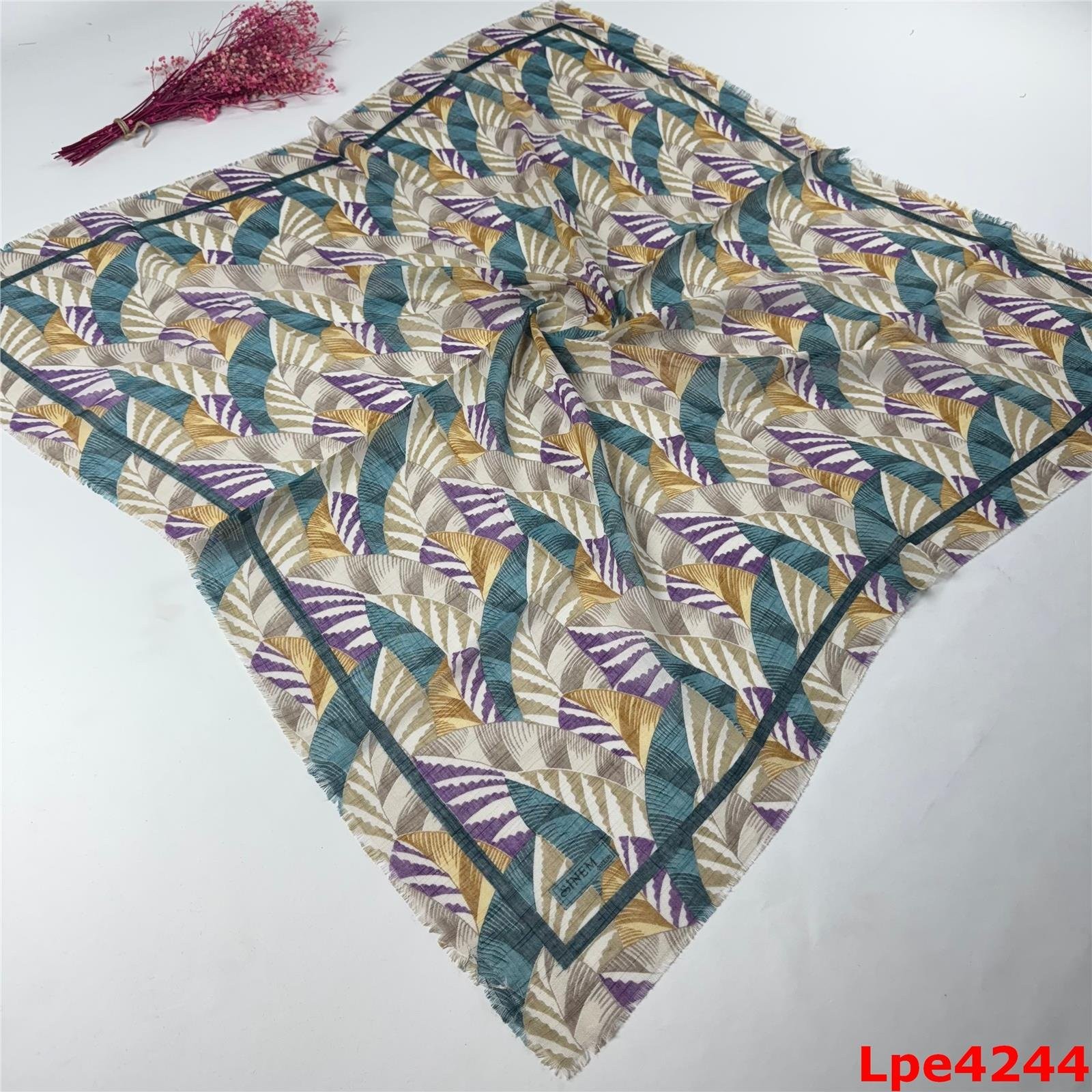 L-044 Flamlı Pamuk Eşarp