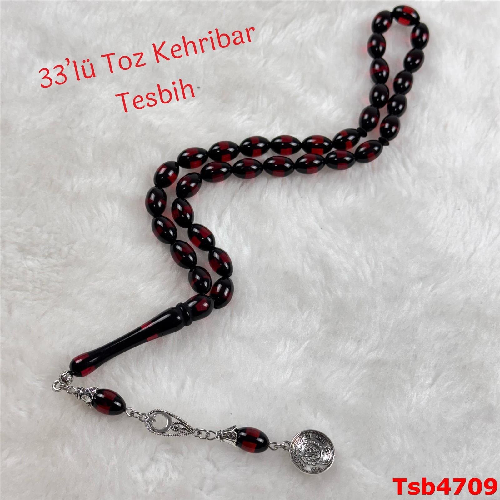 V-339 33'lü Toz Kehribar Tesbih