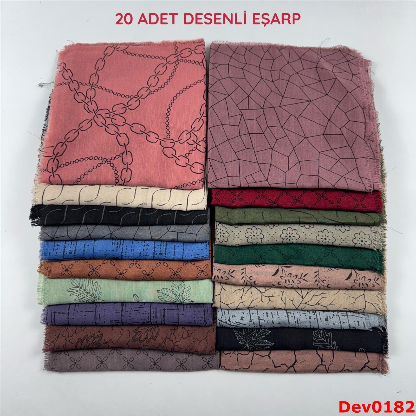 KAMPANYA.. 20 Adet Desenli Eşarp