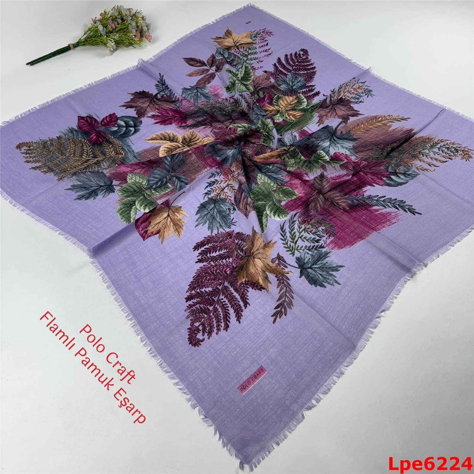 N-060 Polo Craft Flamlı Pamuk Eşarp
