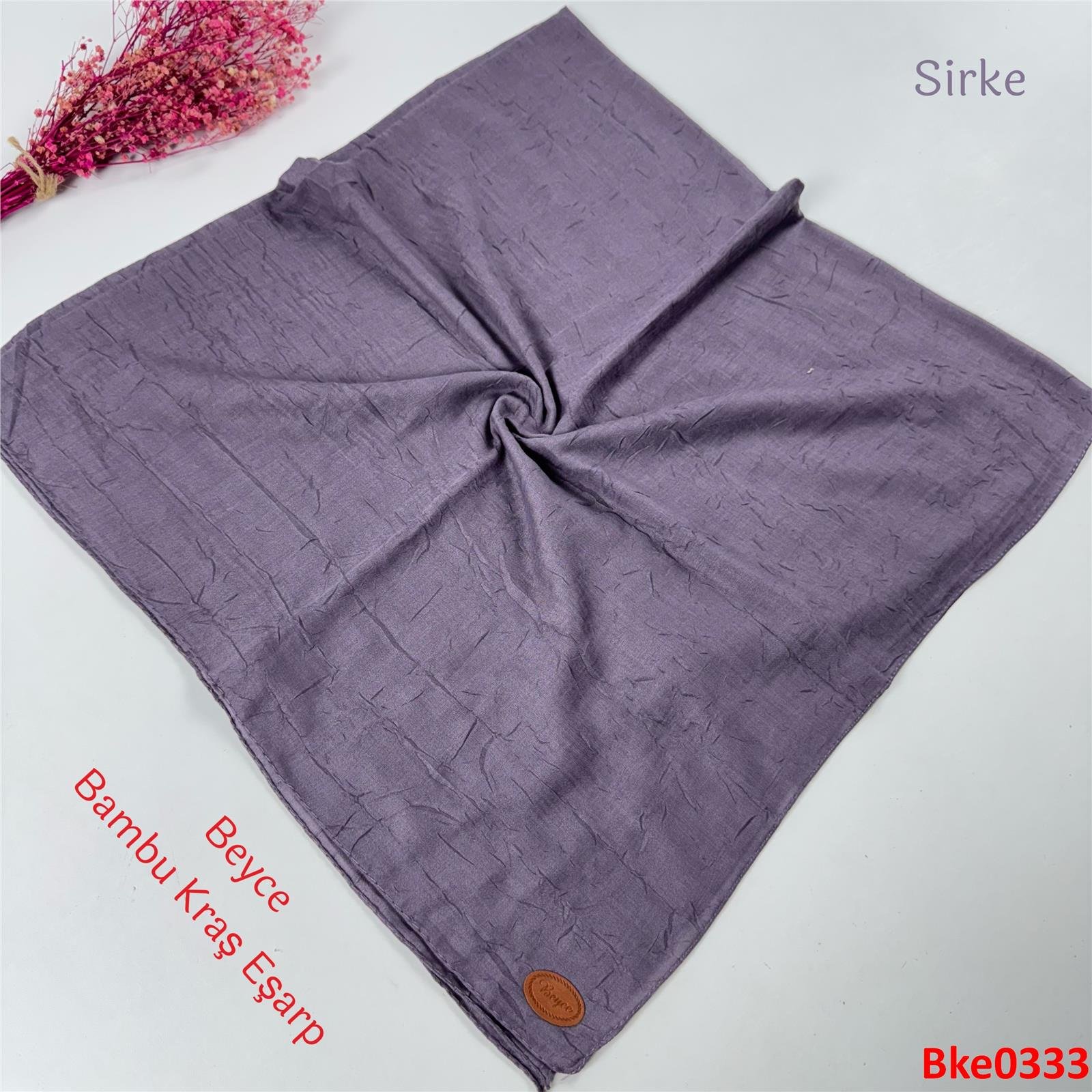 T-054 Beyce Bambu Kraş Eşarp