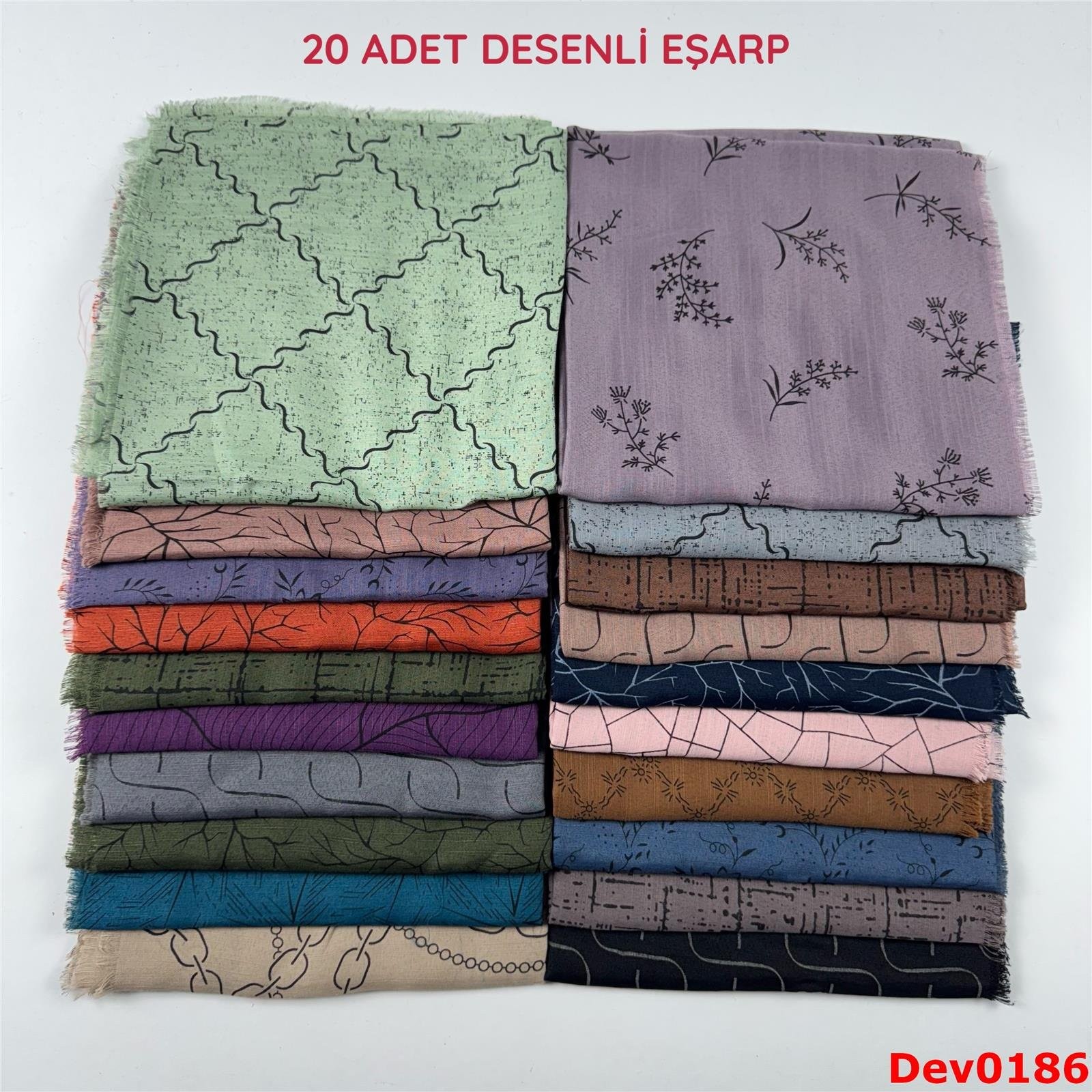 KAMPANYA.. 20 Adet Desenli Eşarp