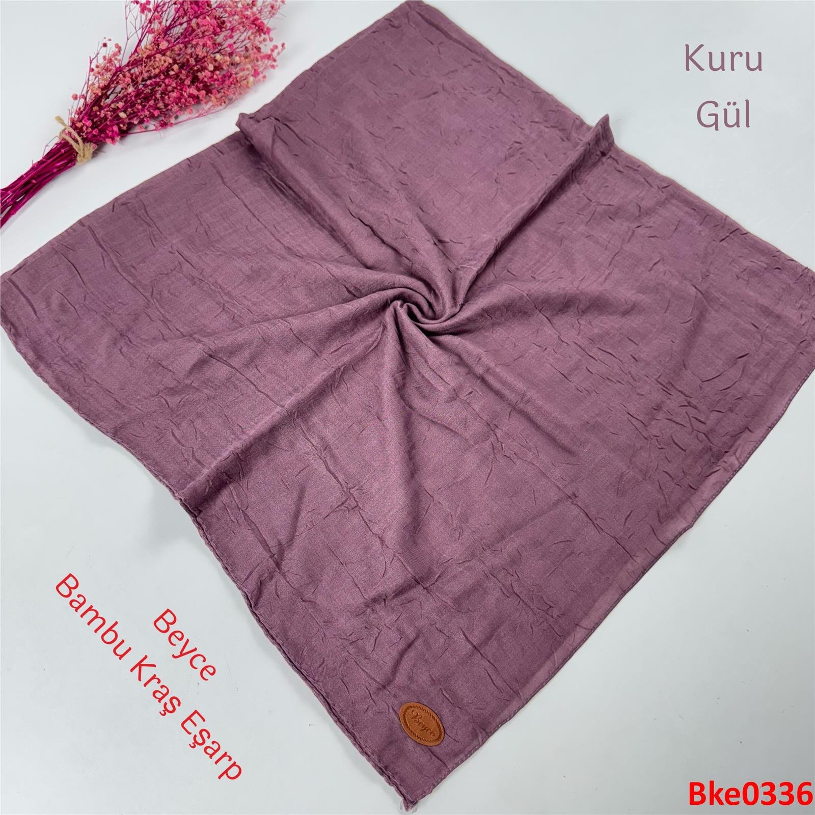 T-061 Beyce Bambu Kraş Eşarp