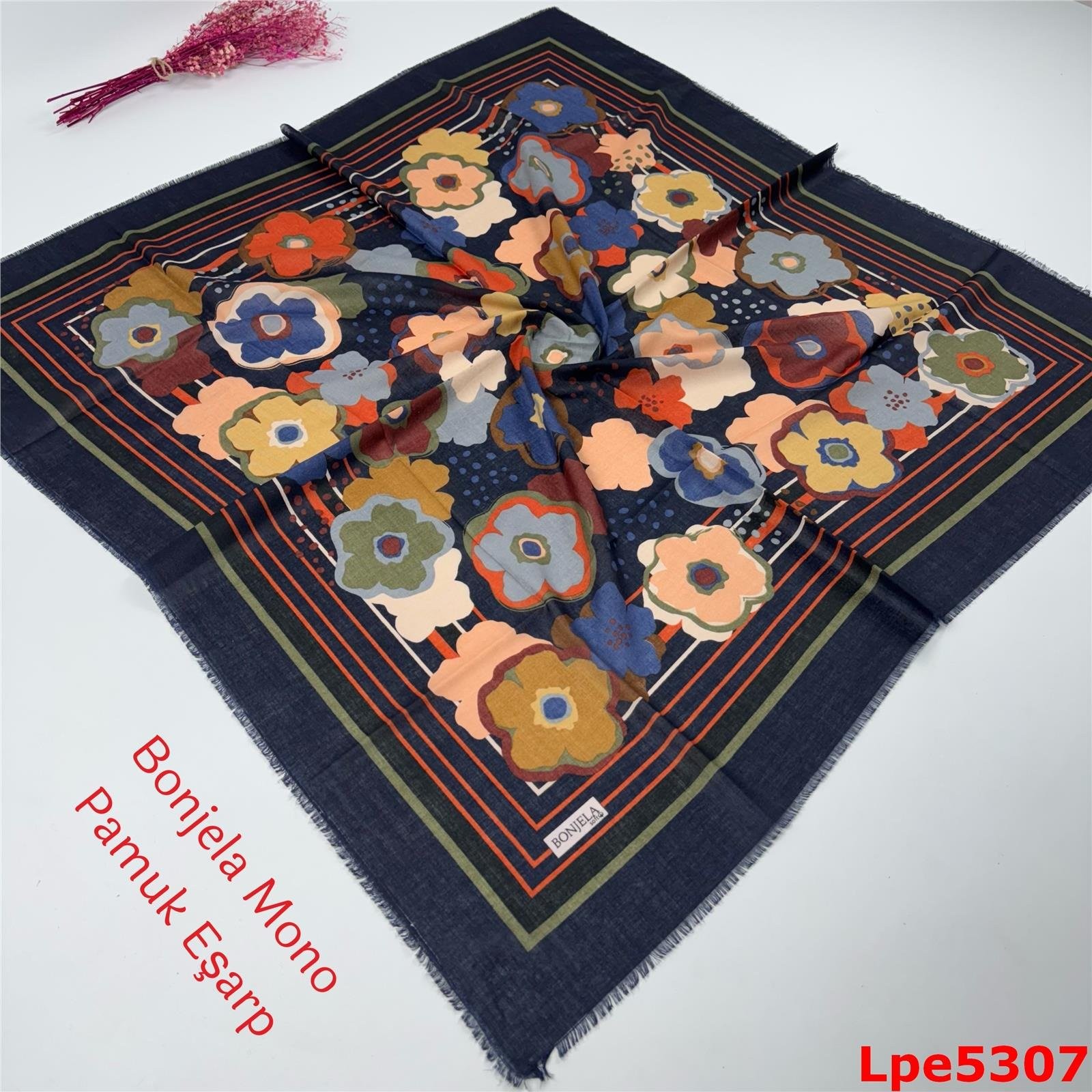 O-021 Bonjela Mono Pamuk Eşarp