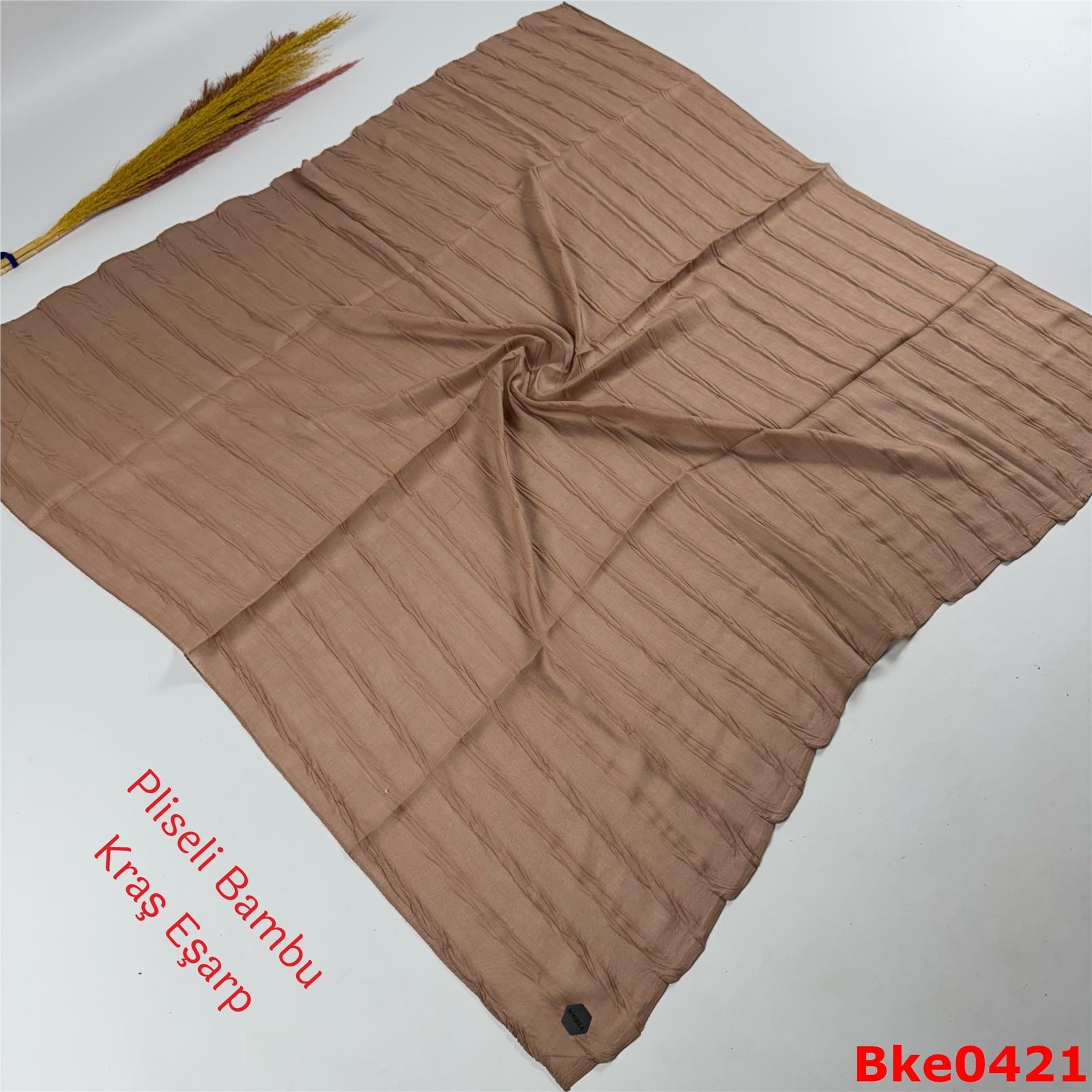 J-219 Pliseli Bambu Kraş Eşarp