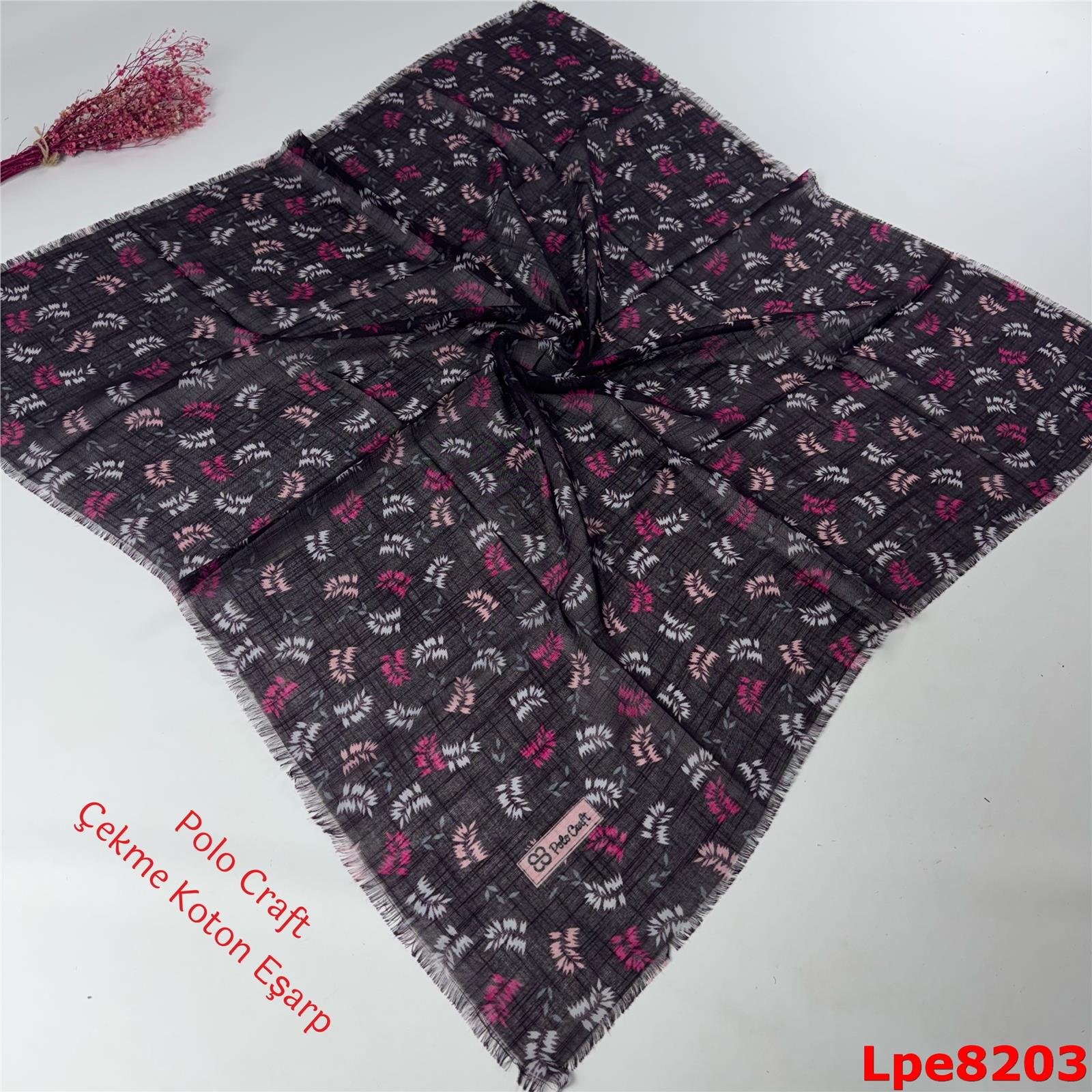 N-091  Polo Craft Çekme Coton Eşarp