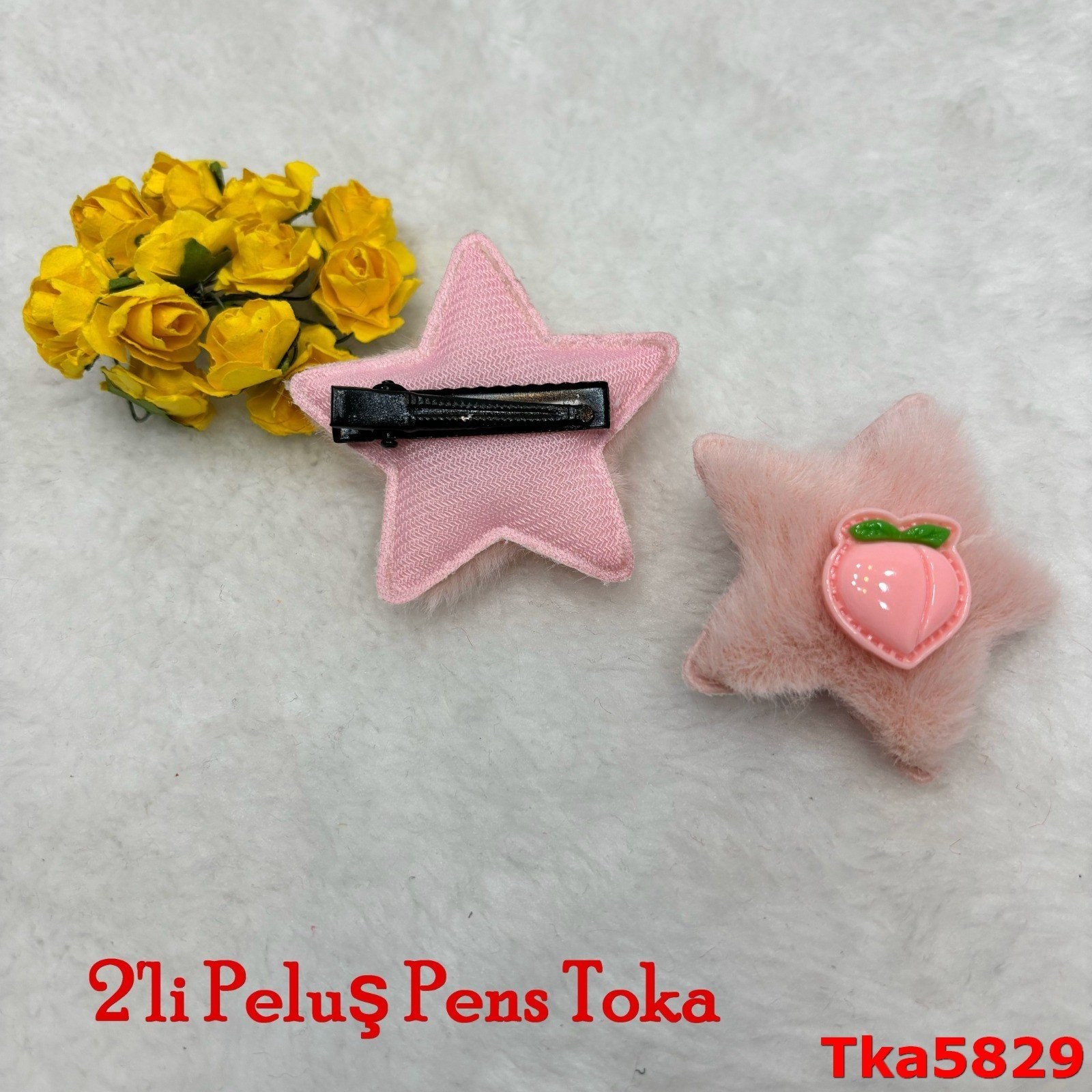 L-338 2'li Peluş Pens Toka