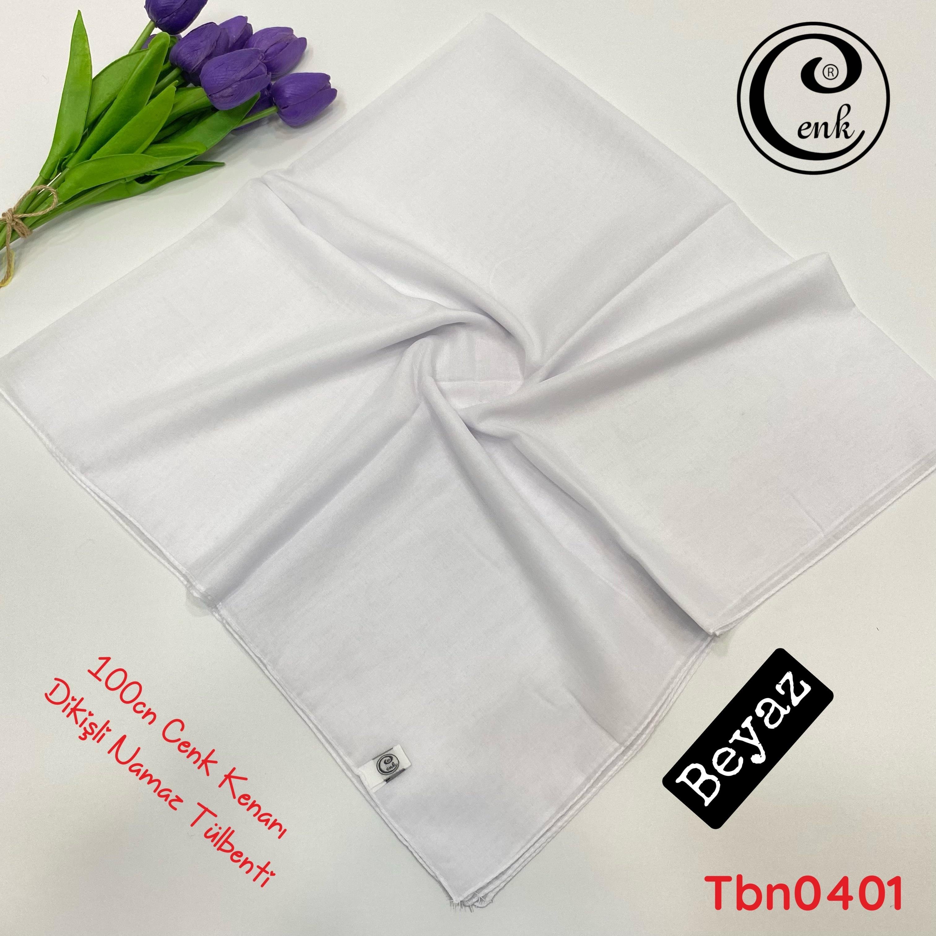 UD-001 100cm Cenk Namaz Tülbenti Beyaz