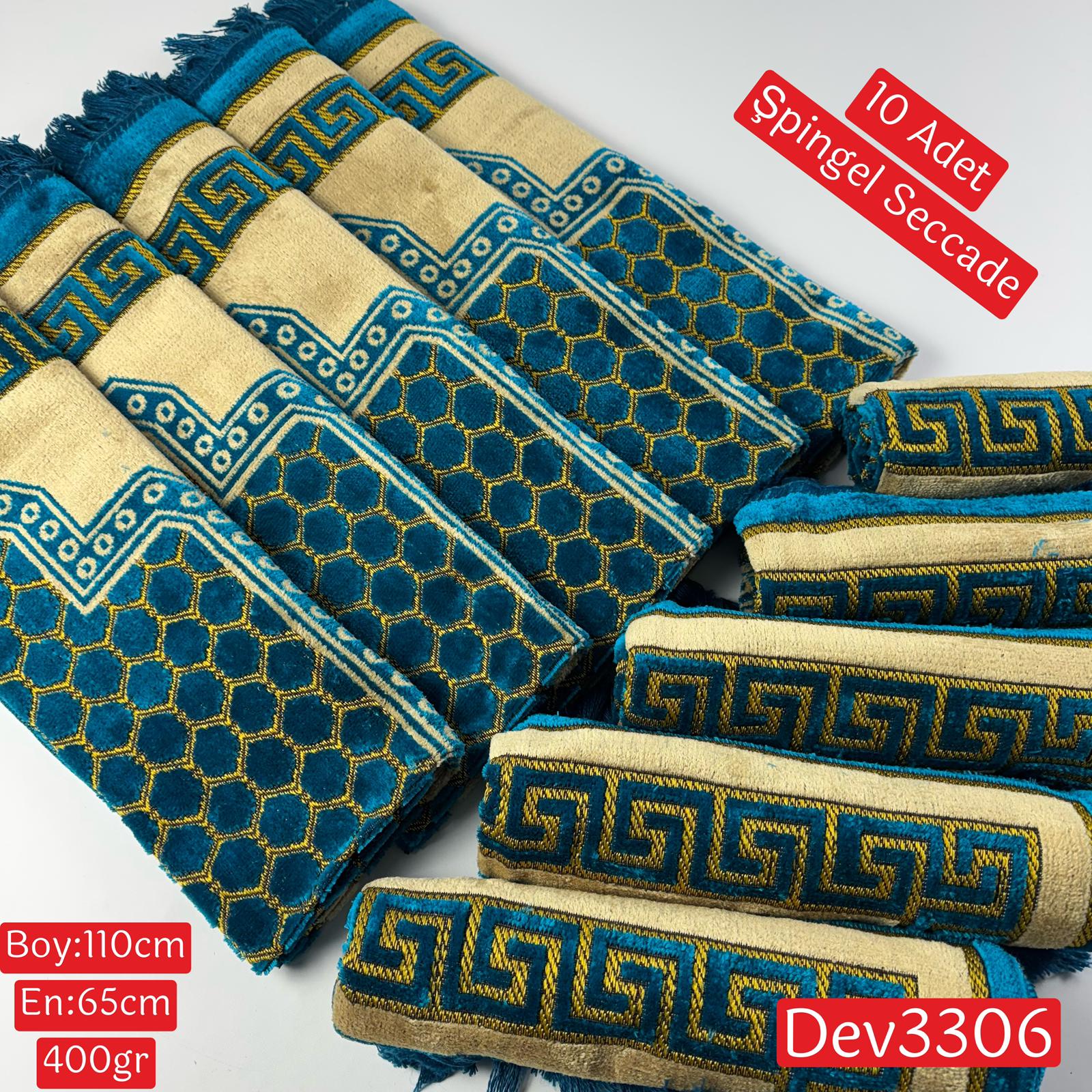 10 ADET KARIŞIK KADİFE ŞPİNGEL SECCADE