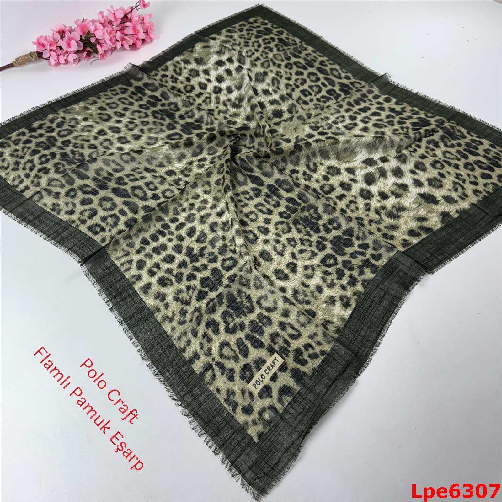 N-067 Polo Craft Flamlı Pamuk Eşarp