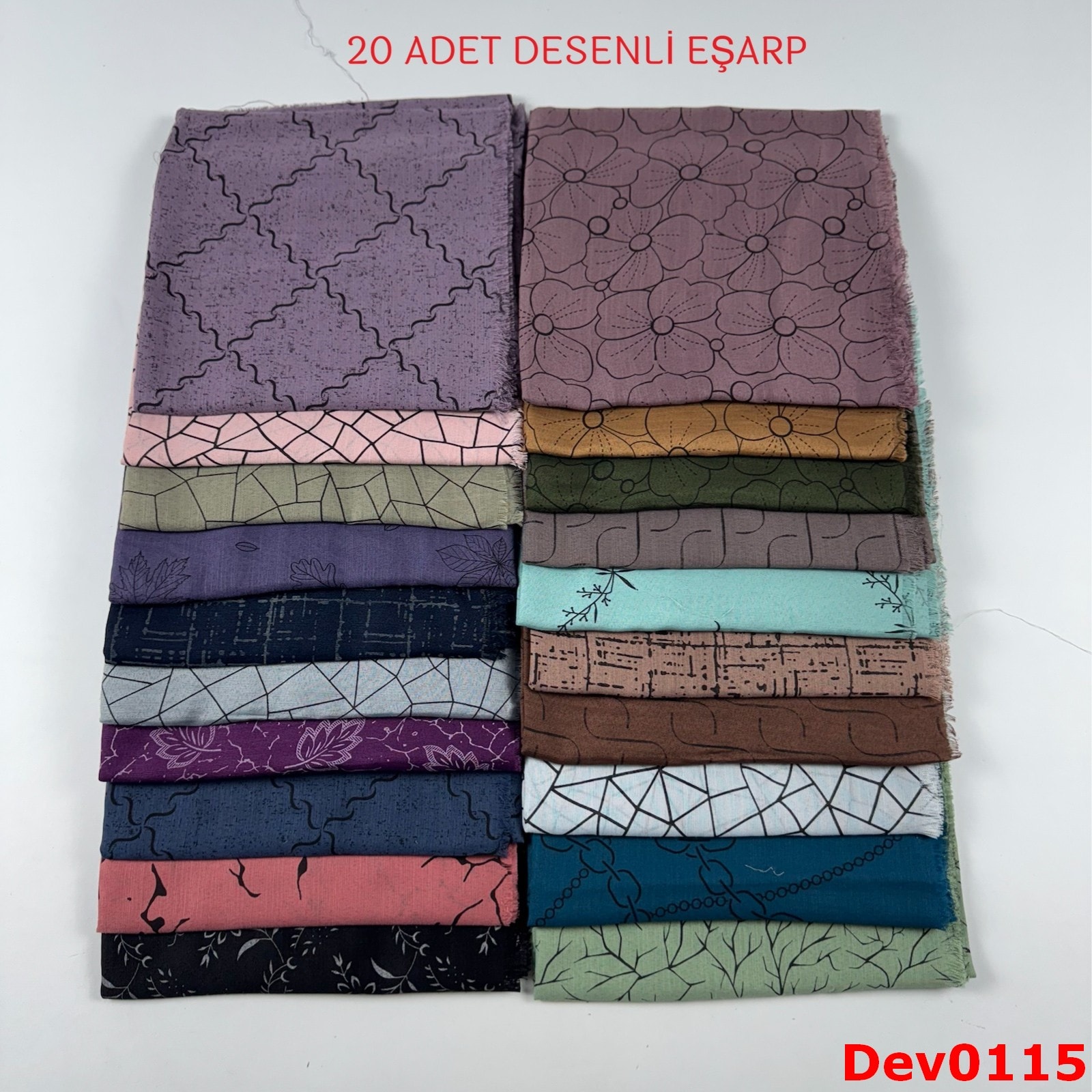 KAMPANYA.. 20 Adet Desenli Eşarp