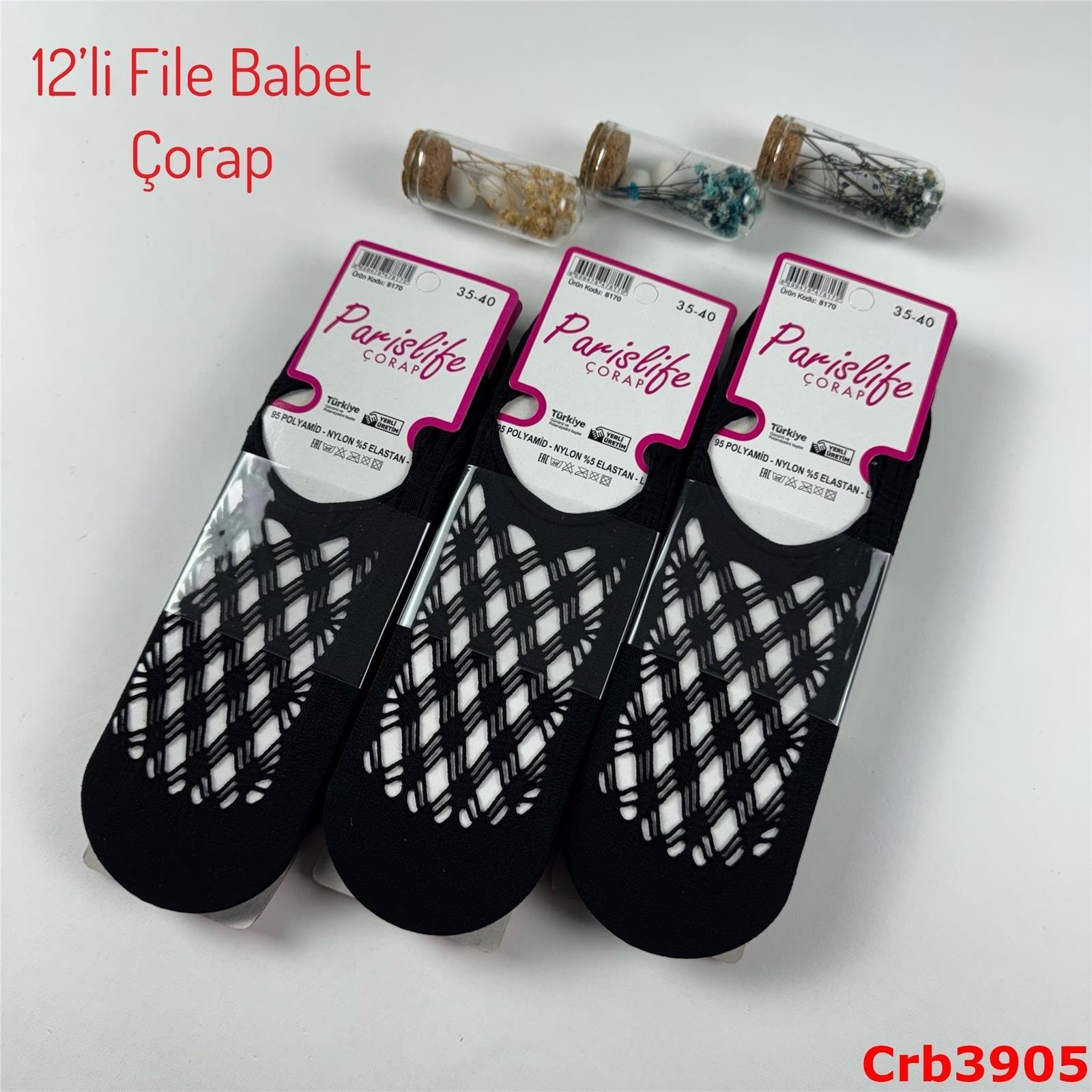 J-108 12'li File Babet Çorap