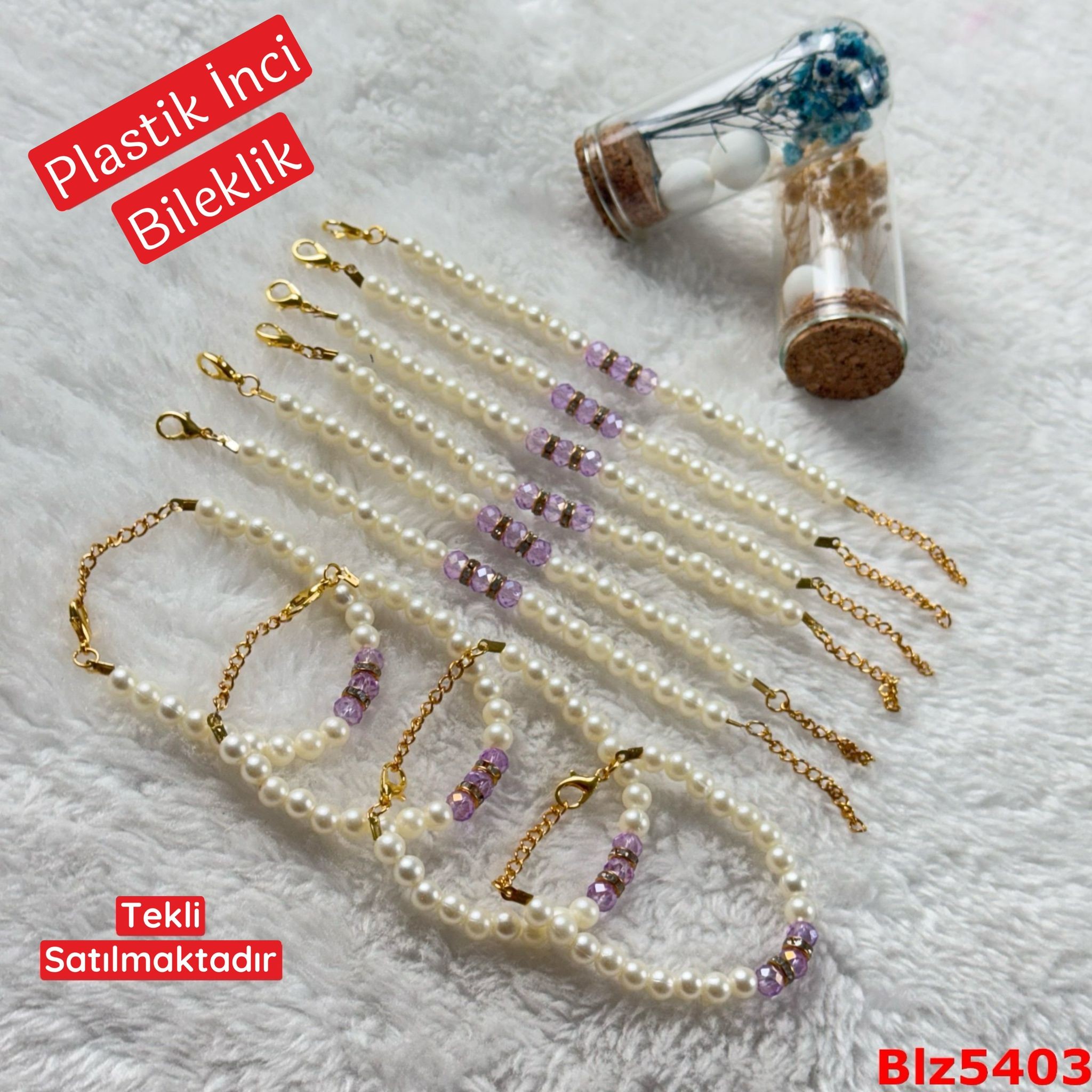 ZD-080 Plastik İnci Bileklik