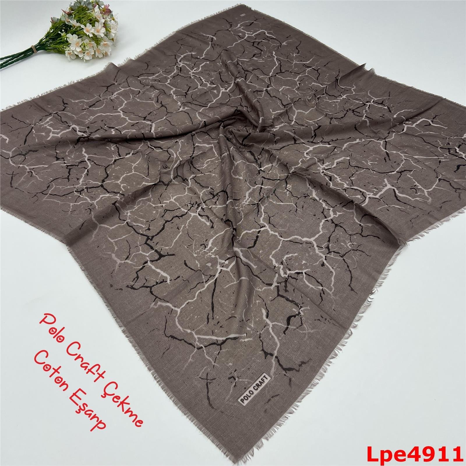 N-064 Polo Craft Çekme Coton Eşarp