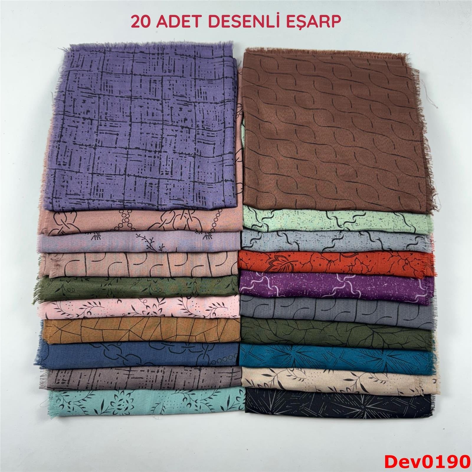 KAMPANYA.. 20 Adet Desenli Eşarp