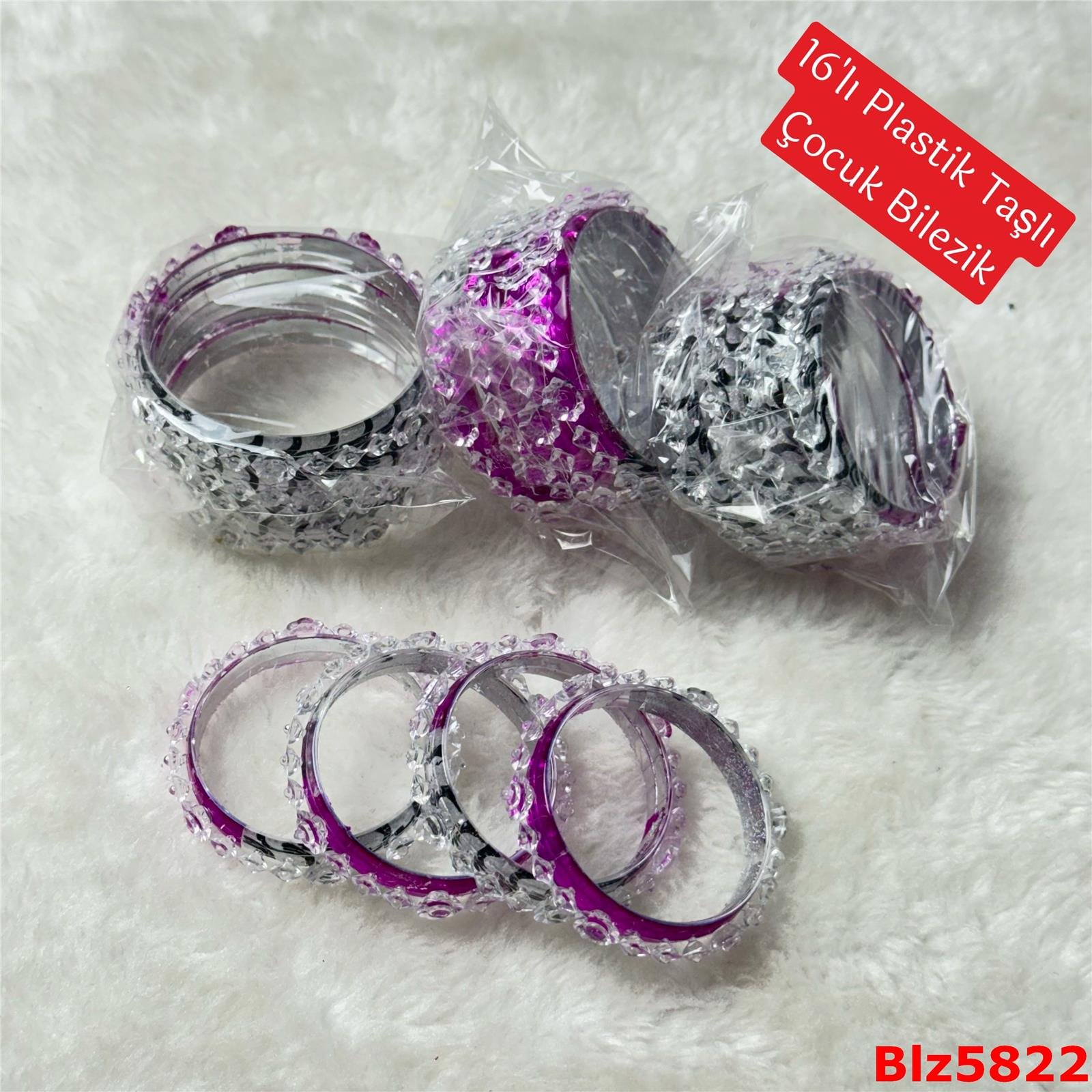 ZD-162 16'lı Plastik Taşlı Çocuk Bilezik