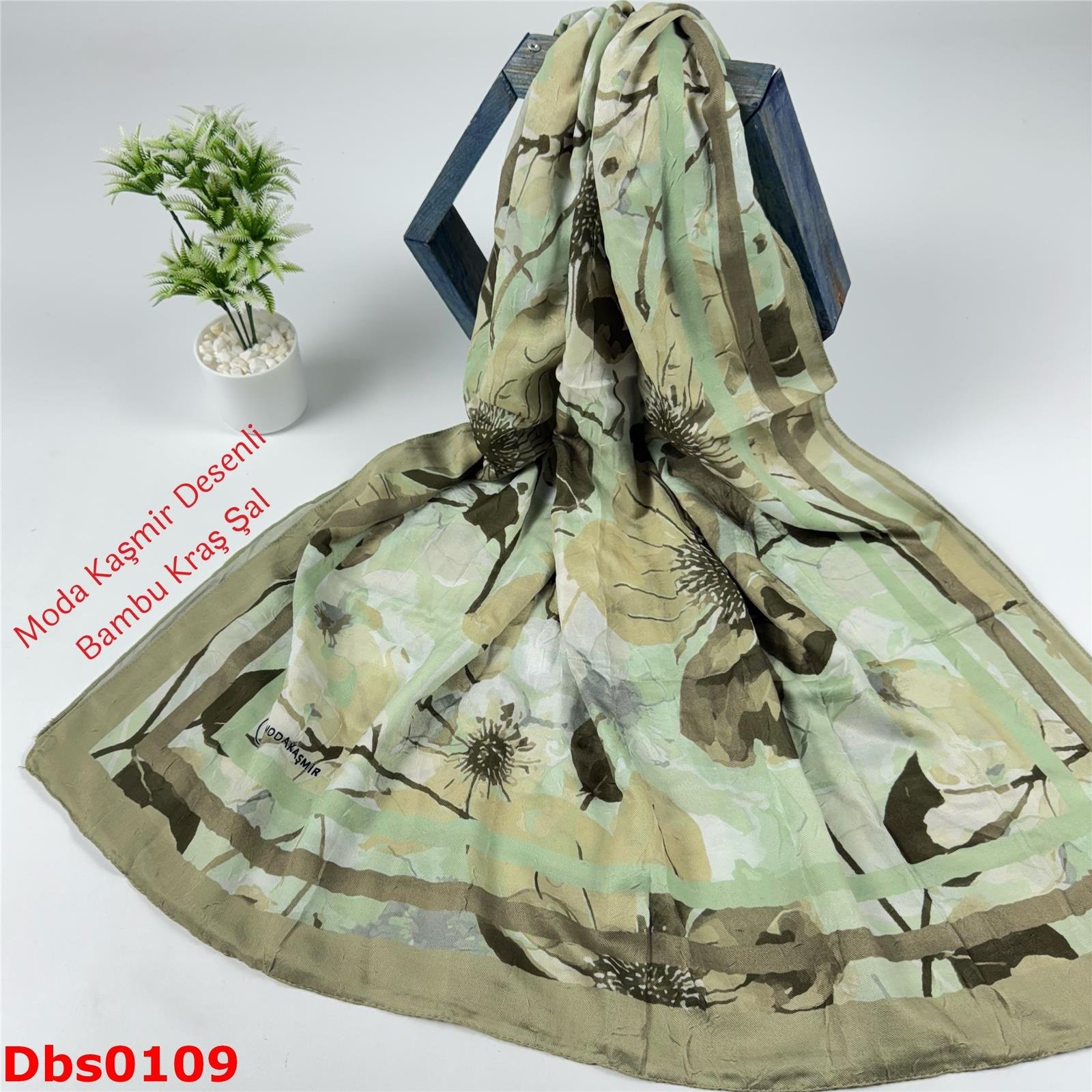 K-127 Moda Kaşmir Desenli Bambu Kraş Şal