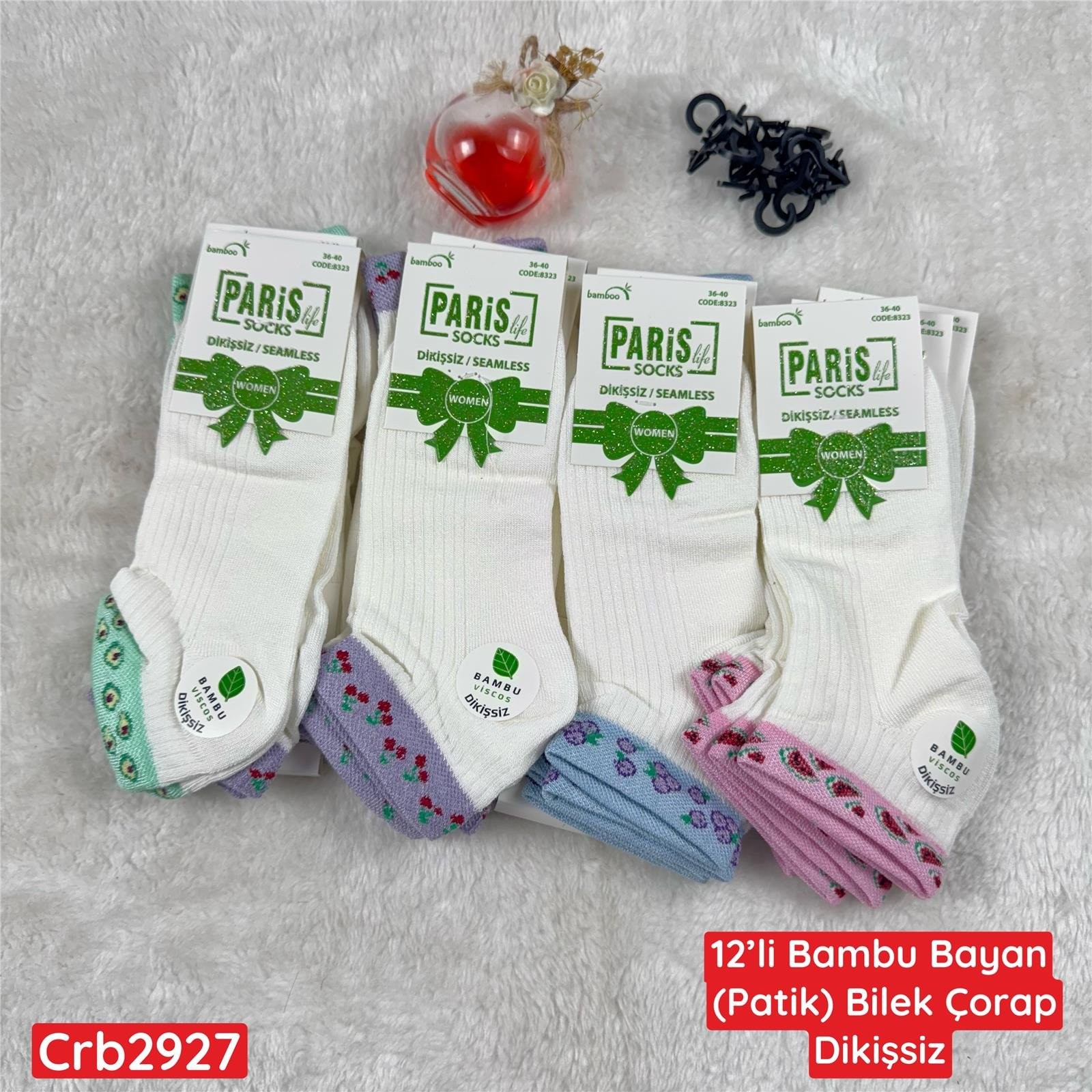 ZO-051 Bambu Bayan Patik(Bilek) Çorap (Dikişsiz) 12 ADET