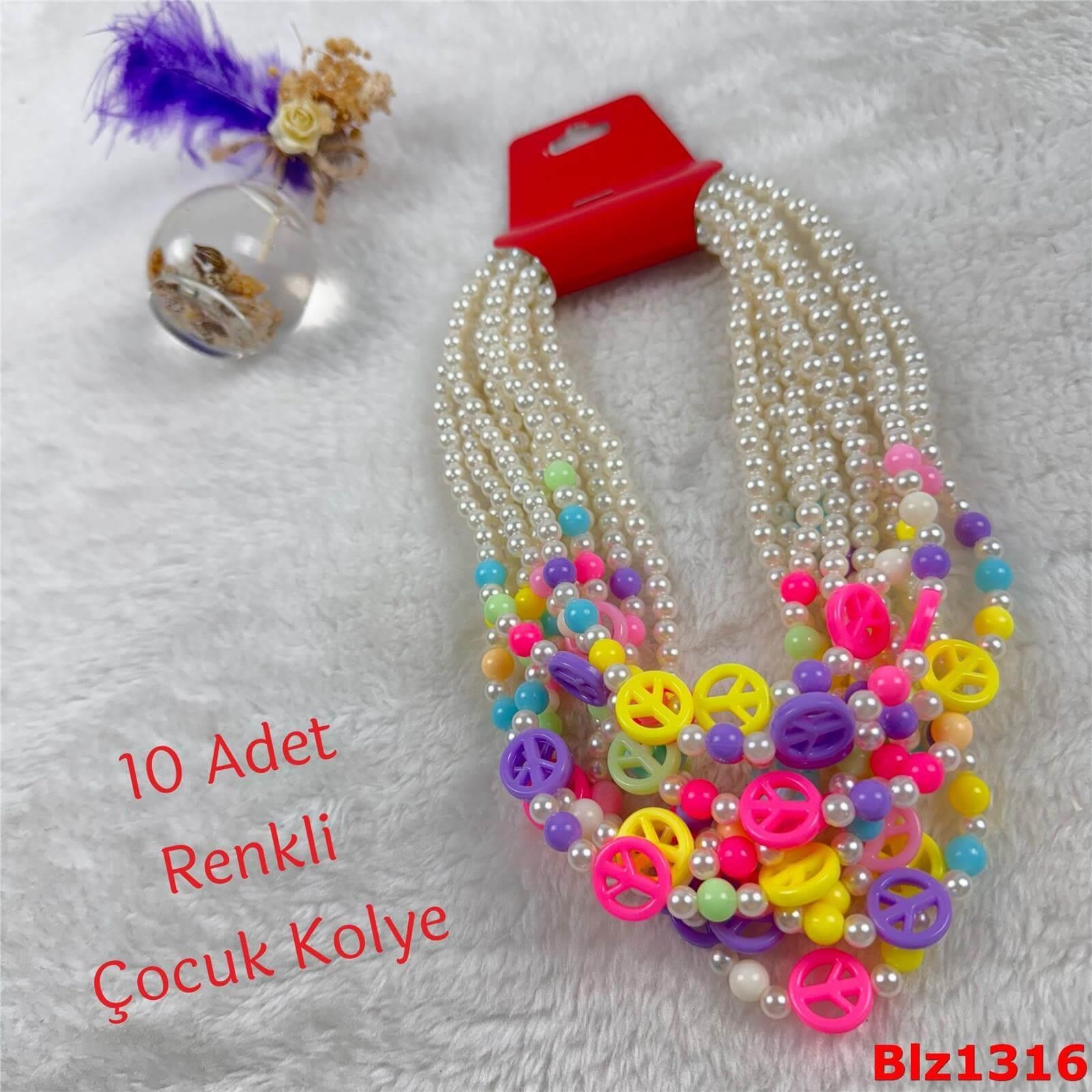 V-245 10 Adet İnci Renkli Kolye