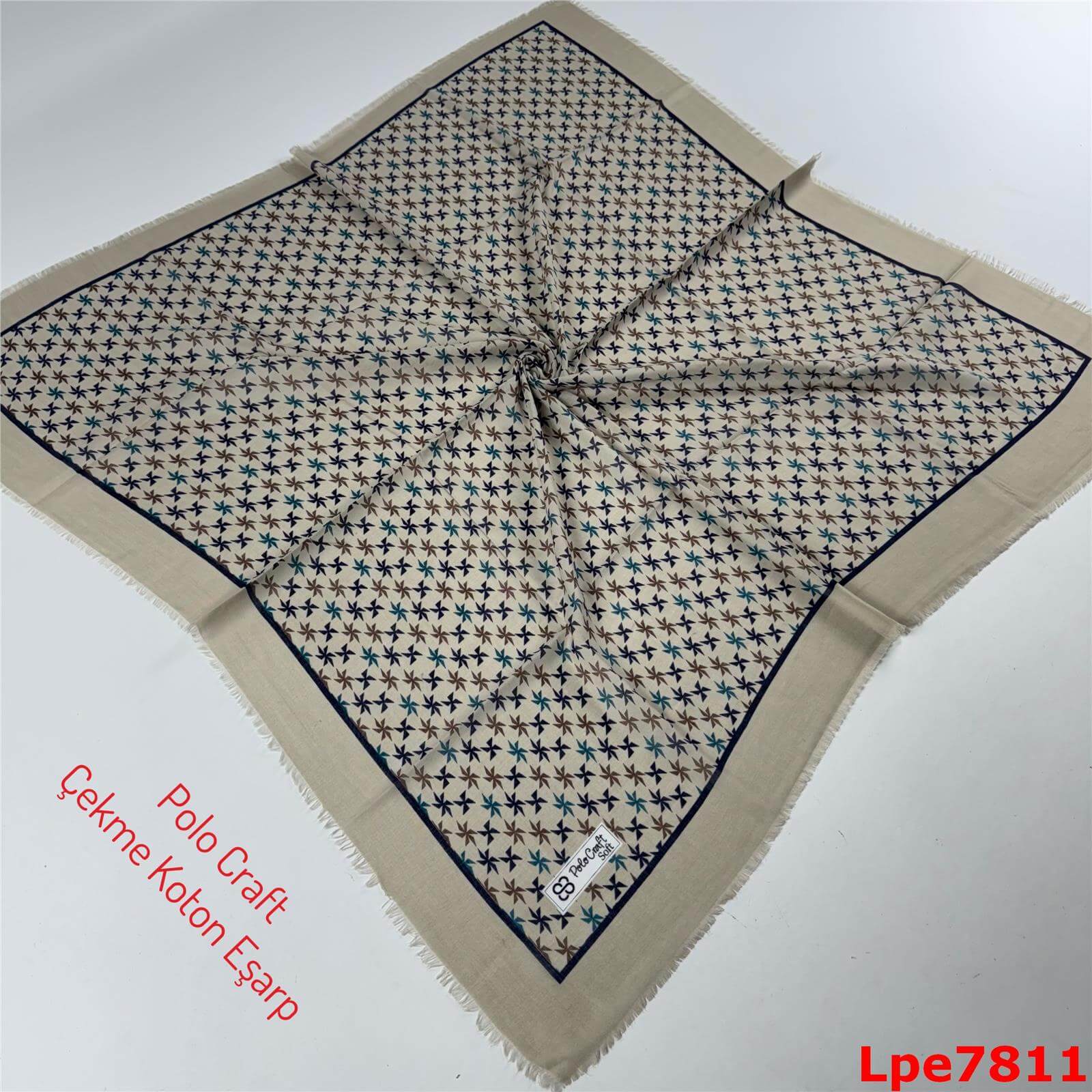 O-081 Polo Craft Çekme Coton Eşarp