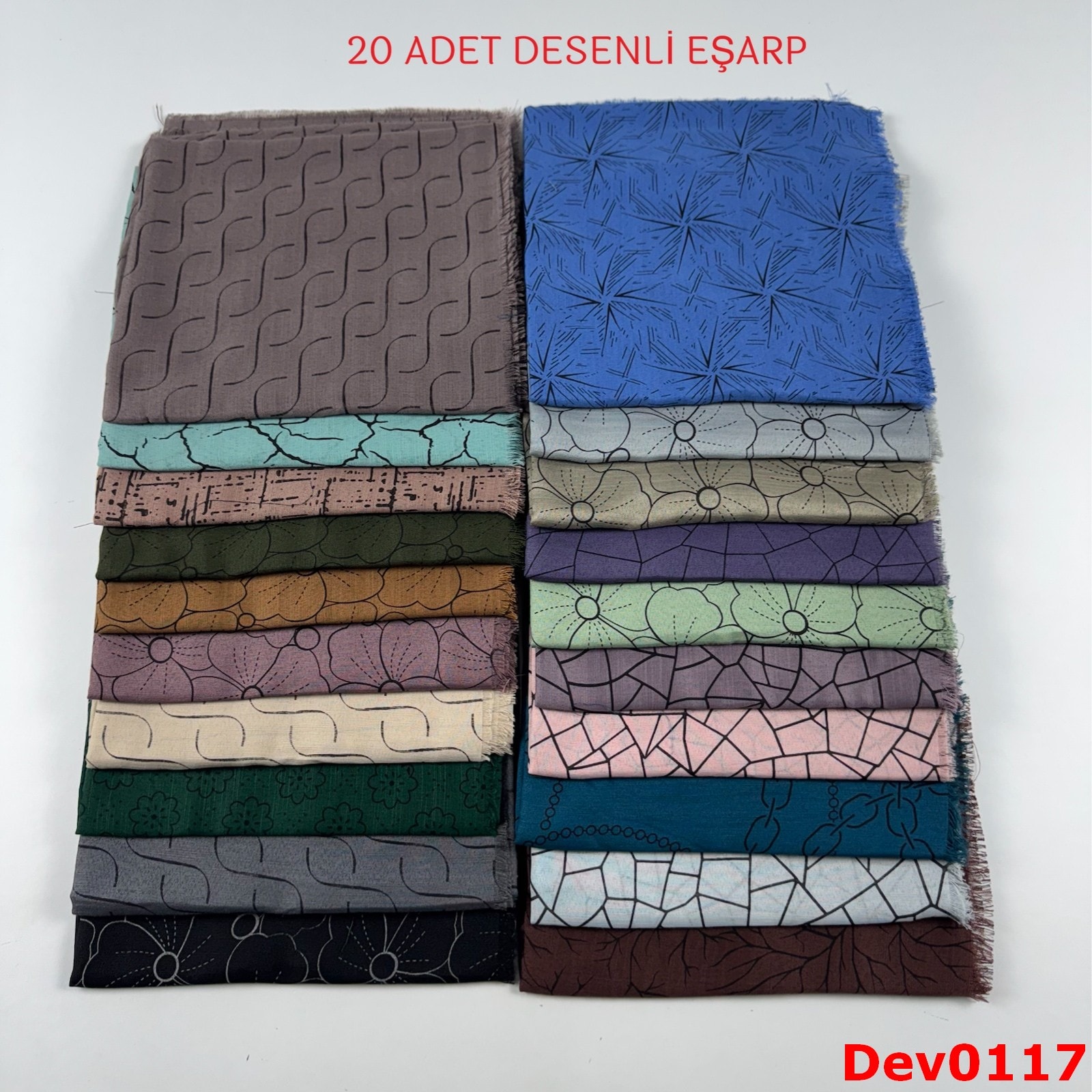 KAMPANYA.. 20 Adet Desenli Eşarp