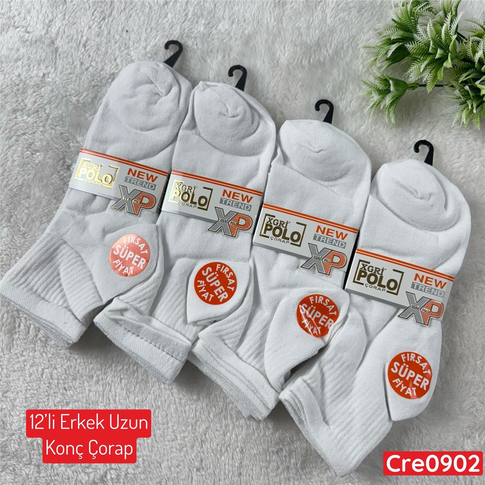 ZB-015 12 Adet Erkek Uzun Konç Çorap