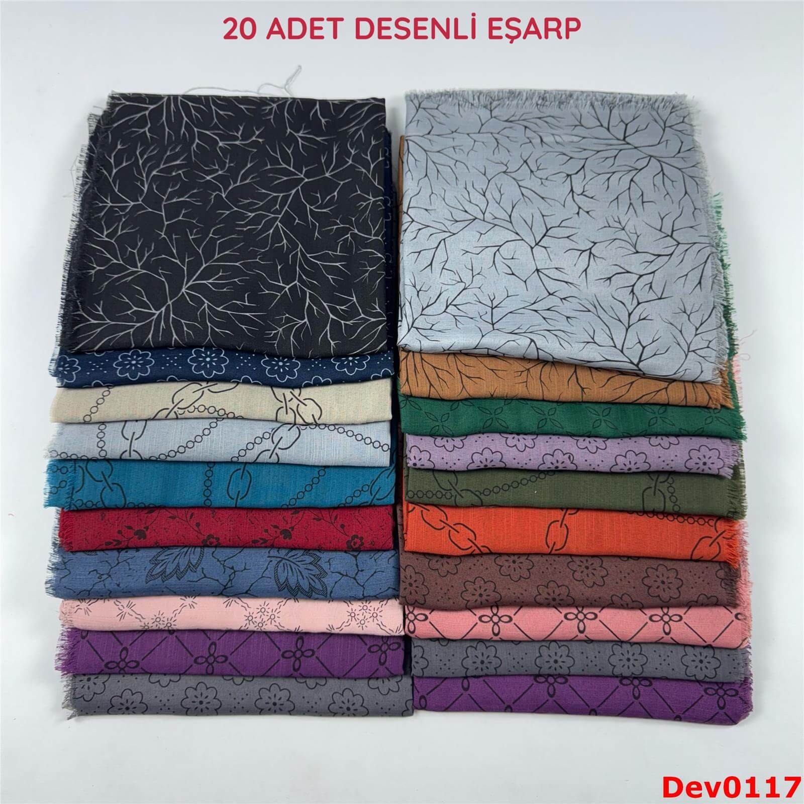 KAMPANYA.. 20 Adet Desenli Eşarp