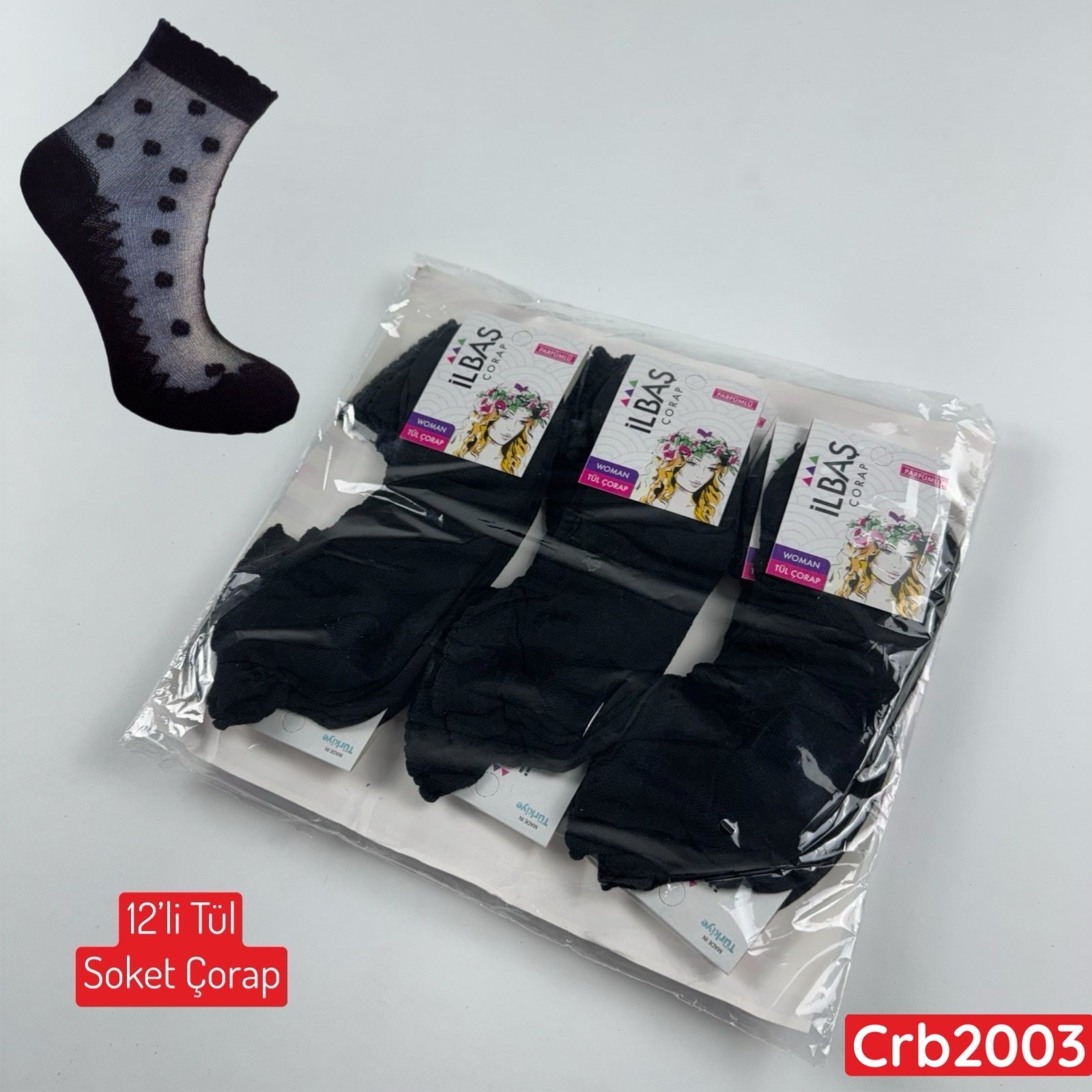 ZV-107 Tül Soket Çorap 12 ADET