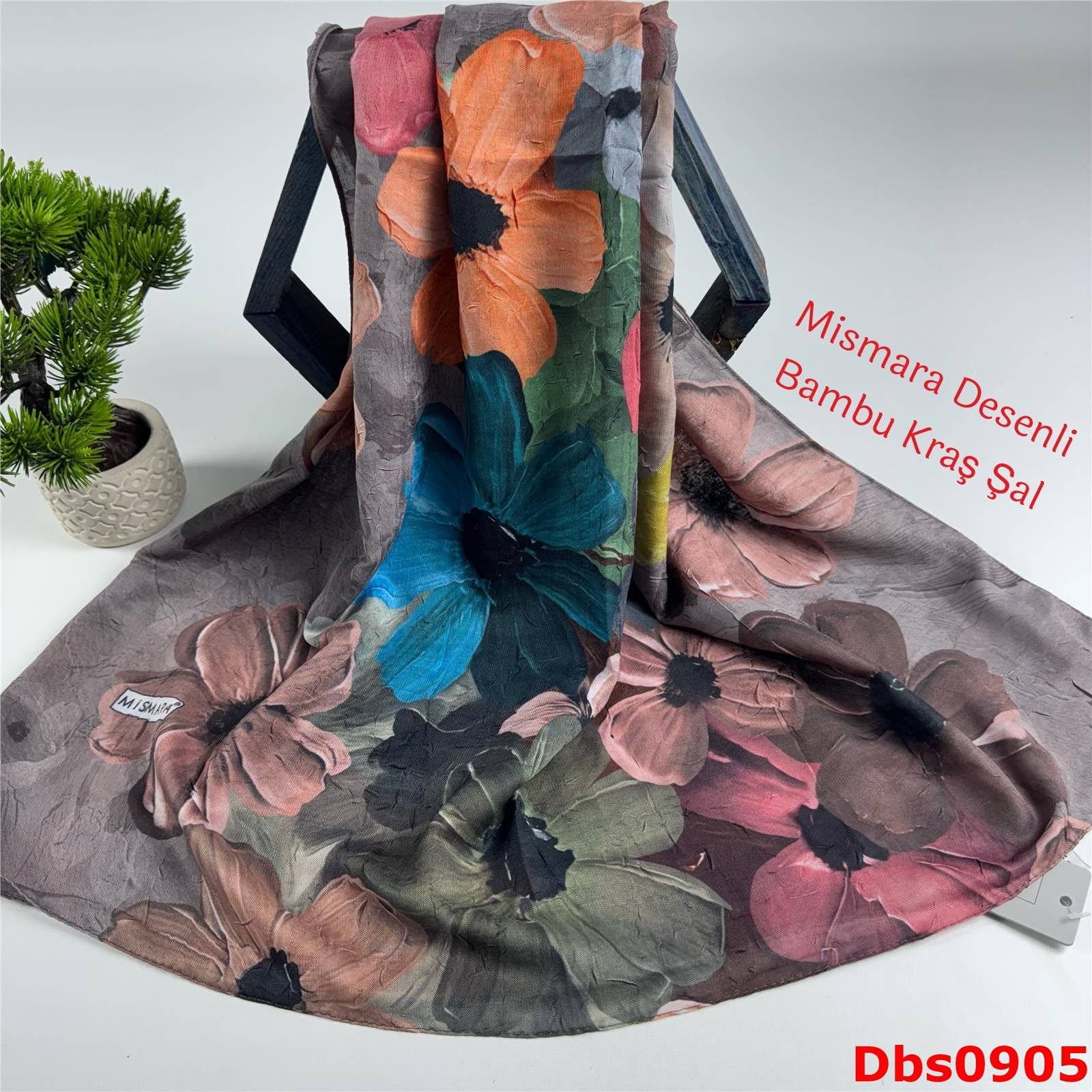 Y-045 Mismara Desenli Bambu Kraş Şal