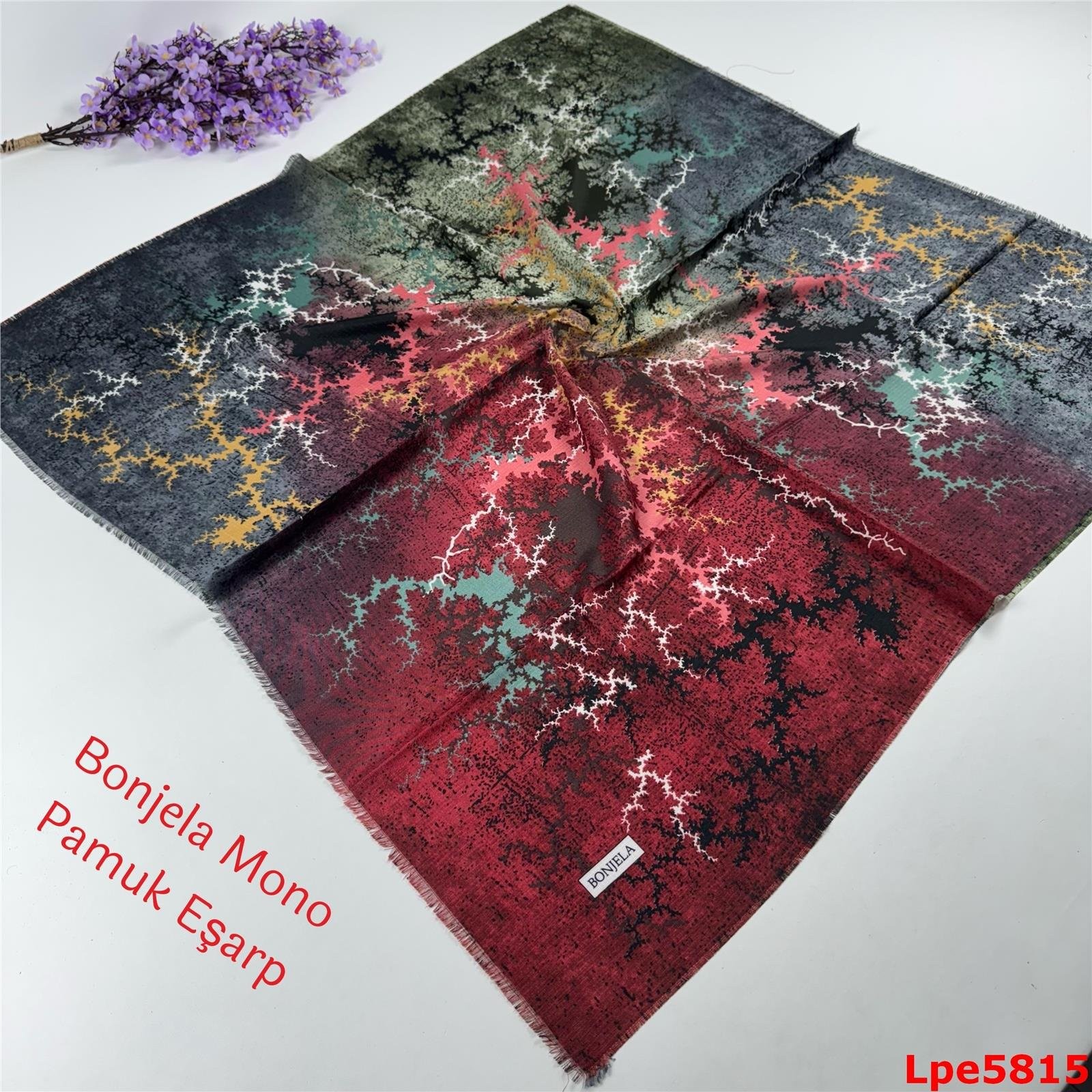 O-082 Bonjela Mono Pamuk Eşarp
