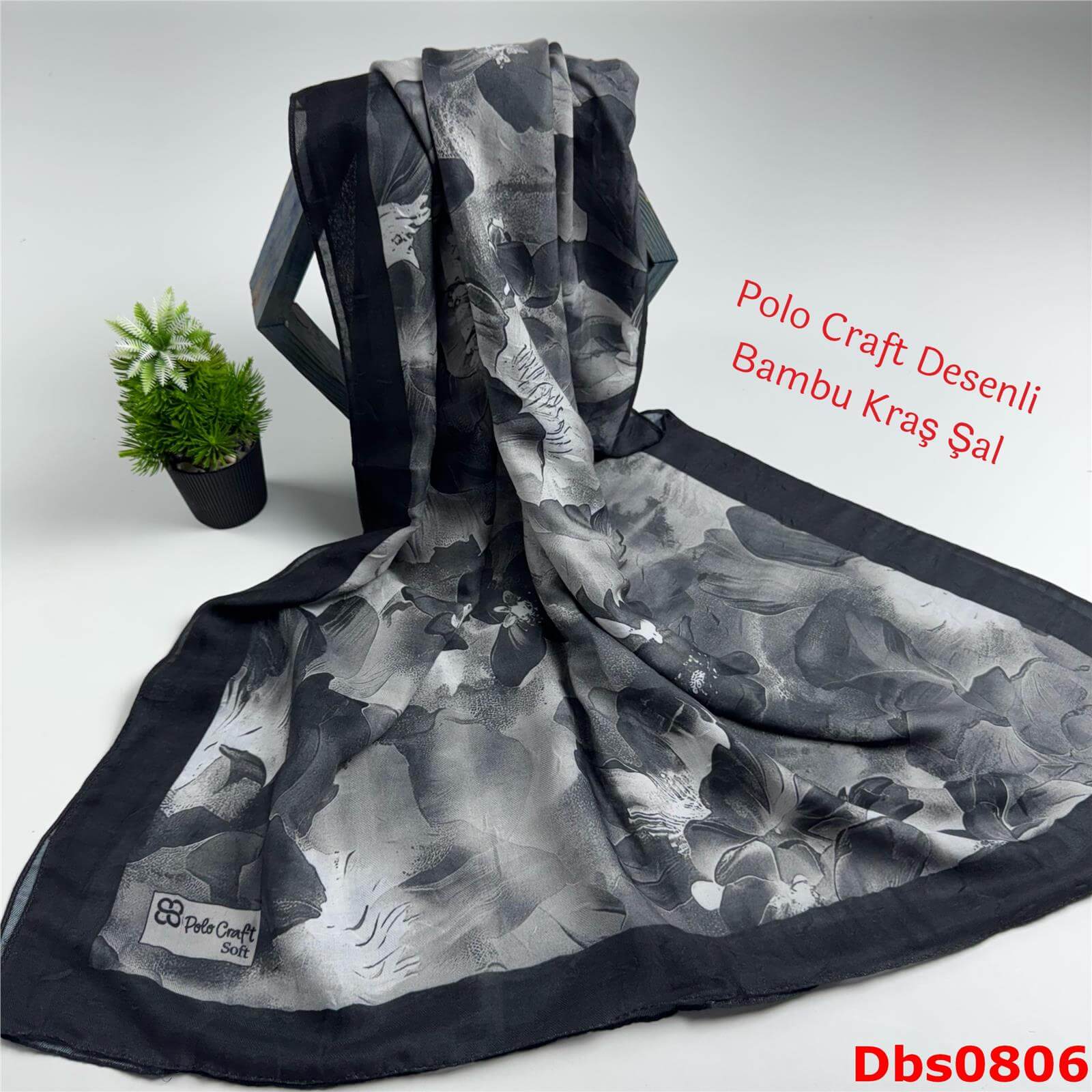ZC-069 Polo Craft Desenli Bambu Kraş Şal