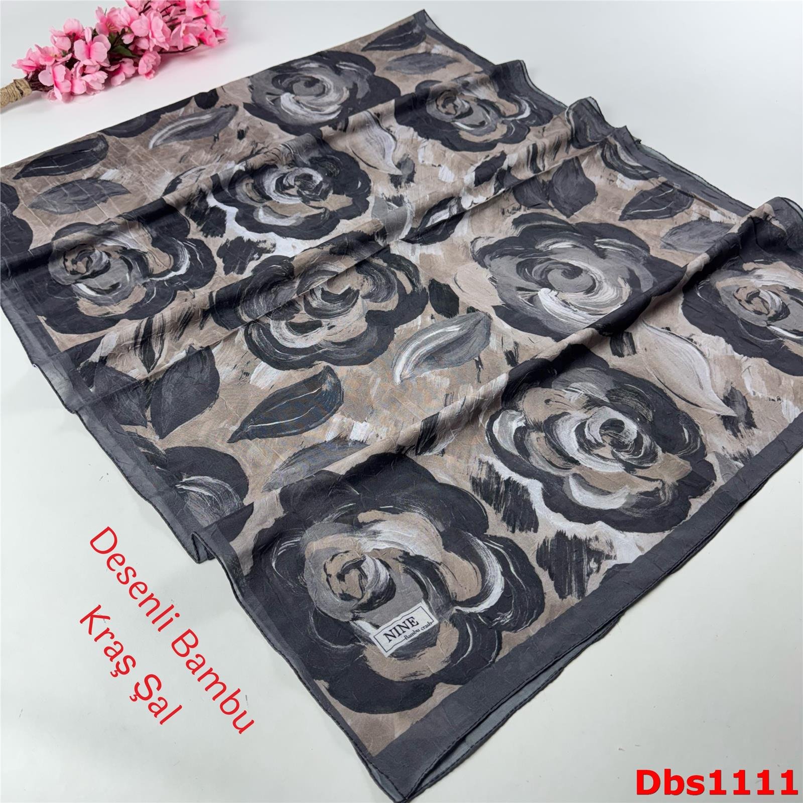 ZC-032 Nine Desenli Bambu Kraş Şal