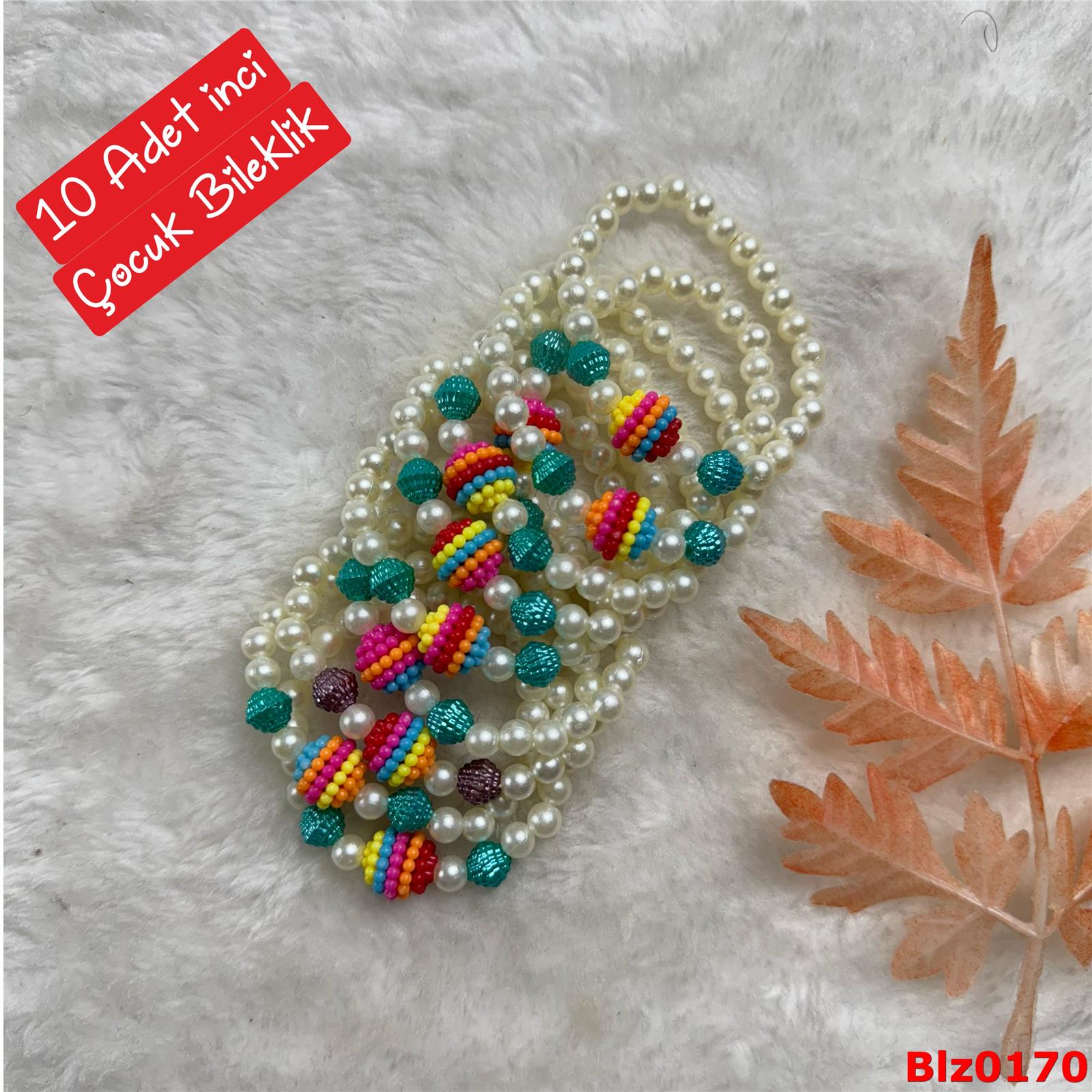 ZE-063 10 Adet İnci Esnek Renkli Bileklik