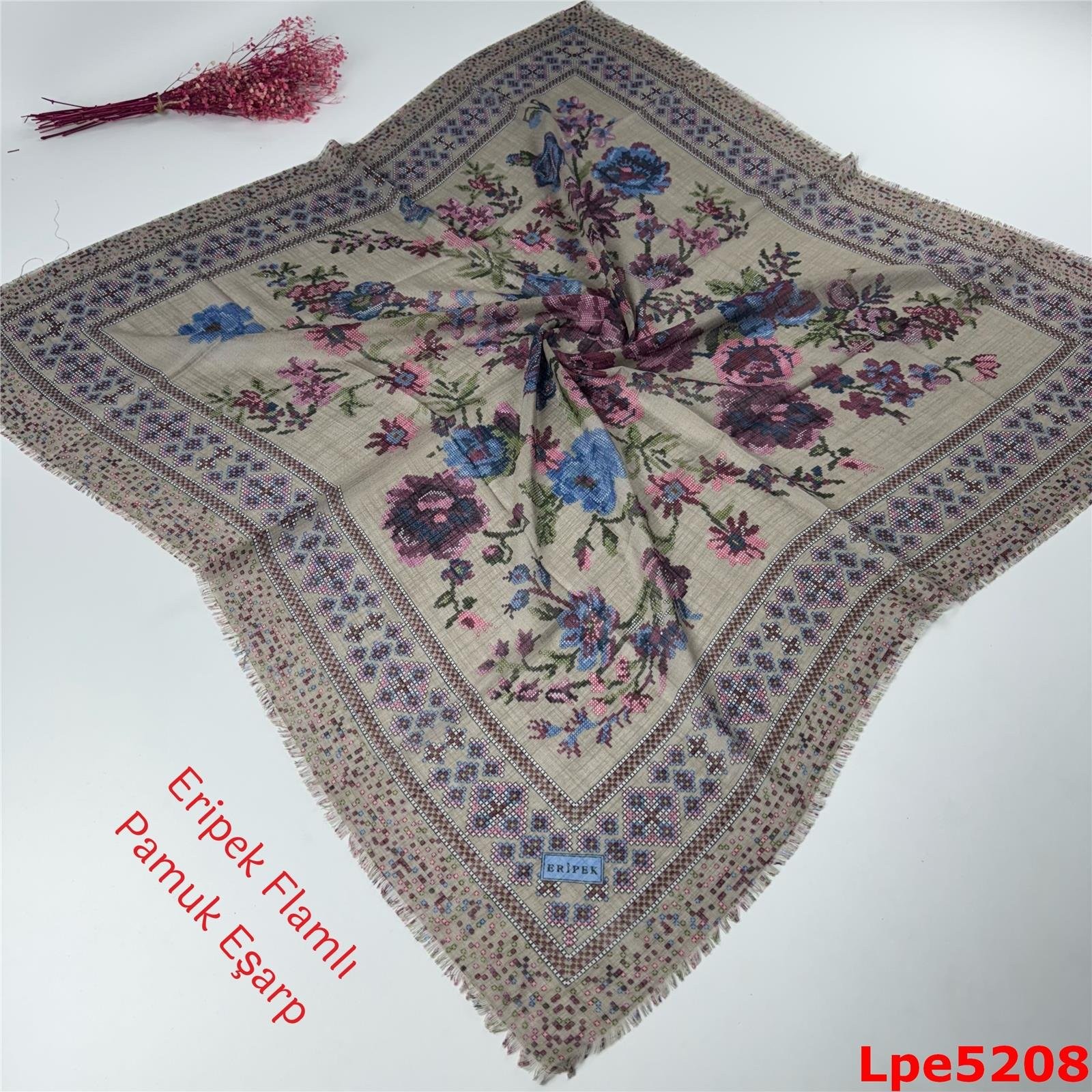 O-108 Eripek Flamlı Pamuk Eşarp