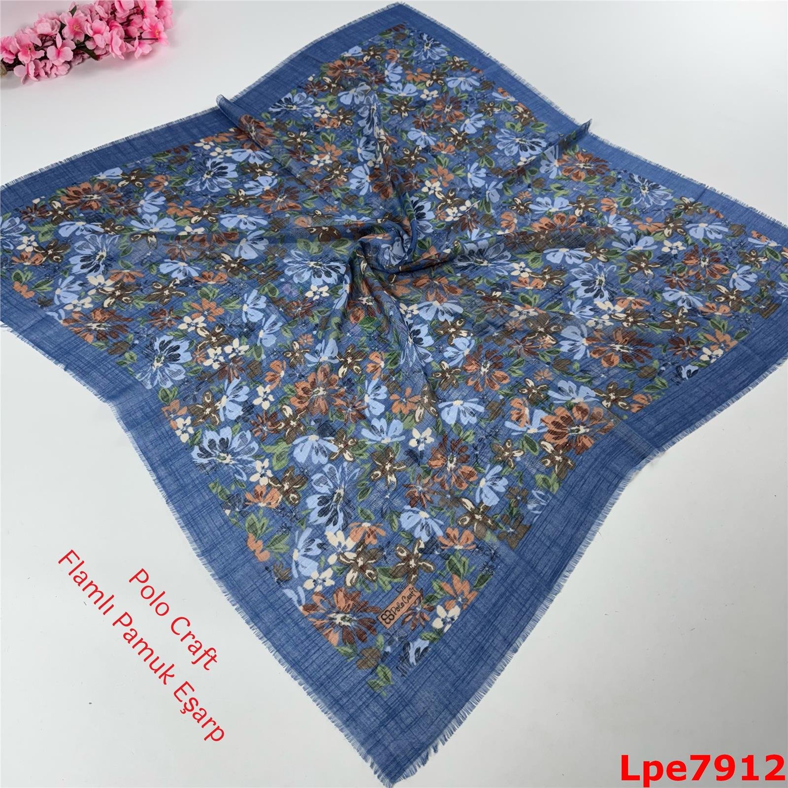 N-148 Polo Craft Flamlı Pamuk Eşarp