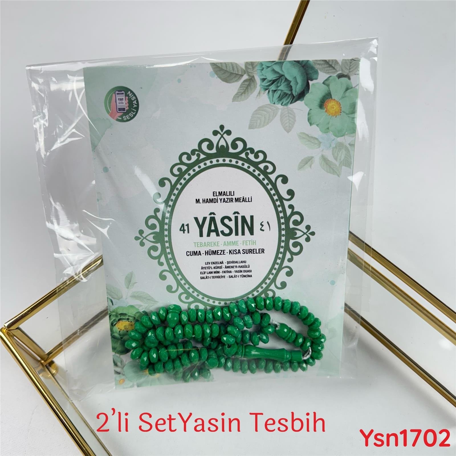 ZY-142 80 Sayfa Yasin Kitabı Plastik Kristal Tesbih Set