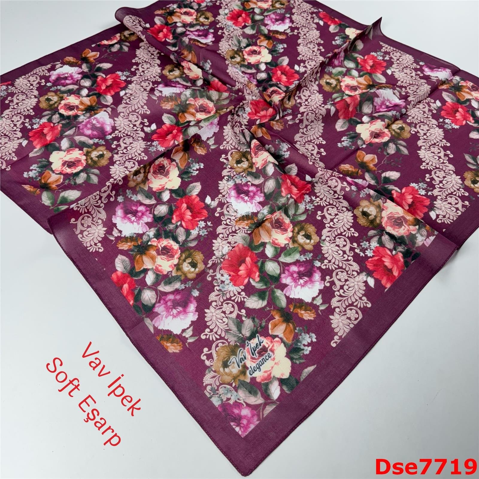 S-143 Vav İpek Soft Eşarp