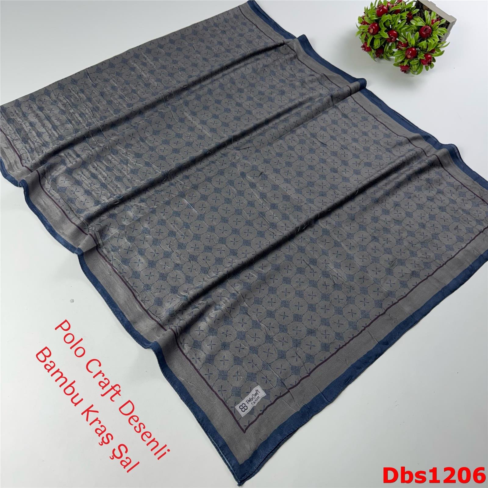 ZA-017 Polo Craft Desenli Bambu Kraş Şal