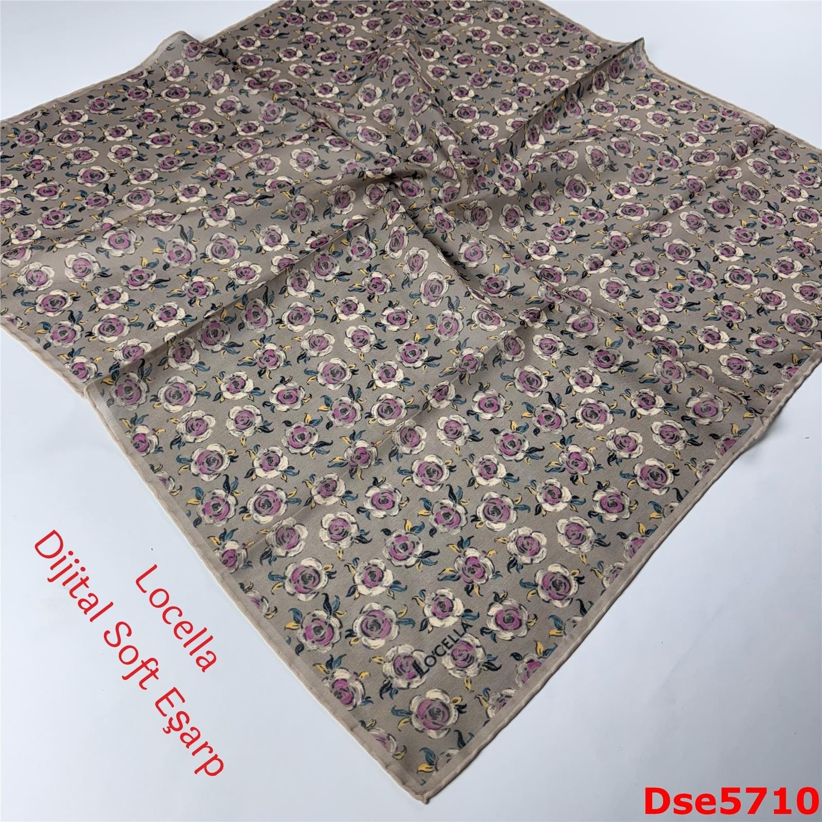 S-087 Locella El Dikişli Soft Eşarp