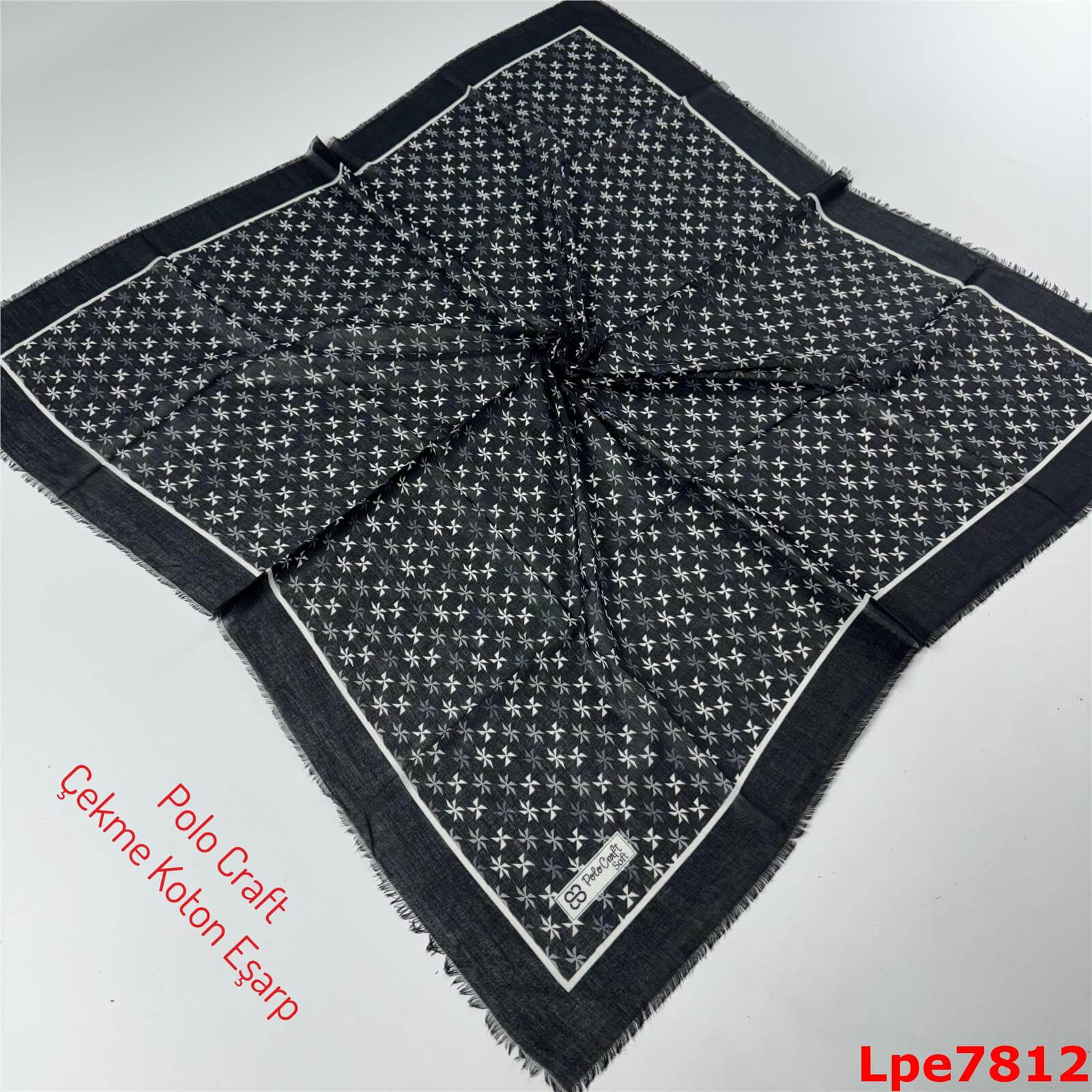 O-087 Polo Craft Çekme Coton Eşarp