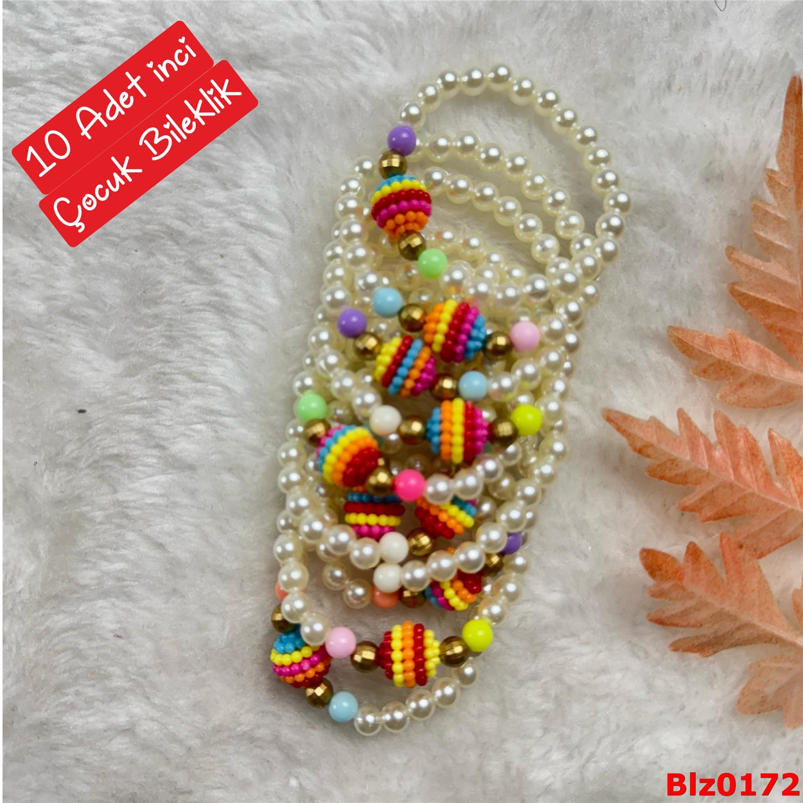 ZE-066 10 Adet İnci Esnek Renkli Bileklik