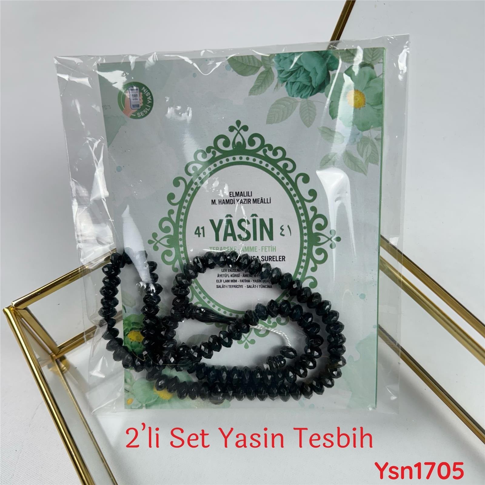 ZY-102 80 Sayfa Yasin Kitabı Plastik Kristal Tesbih Set