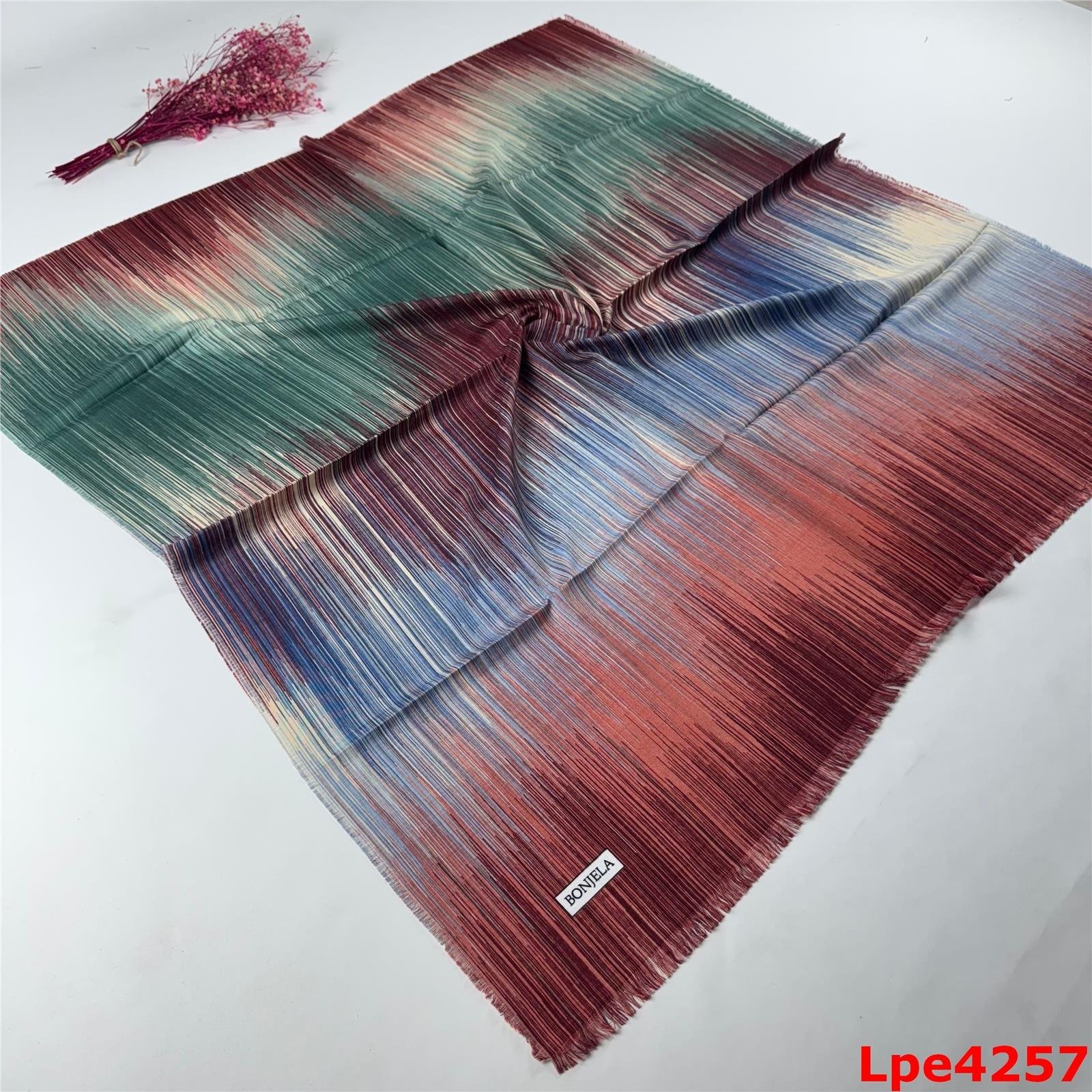 L-057 Flamlı Pamuk Eşarp