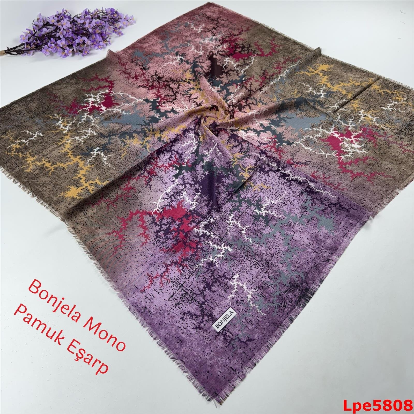O-043 Bonjela Mono Pamuk Eşarp